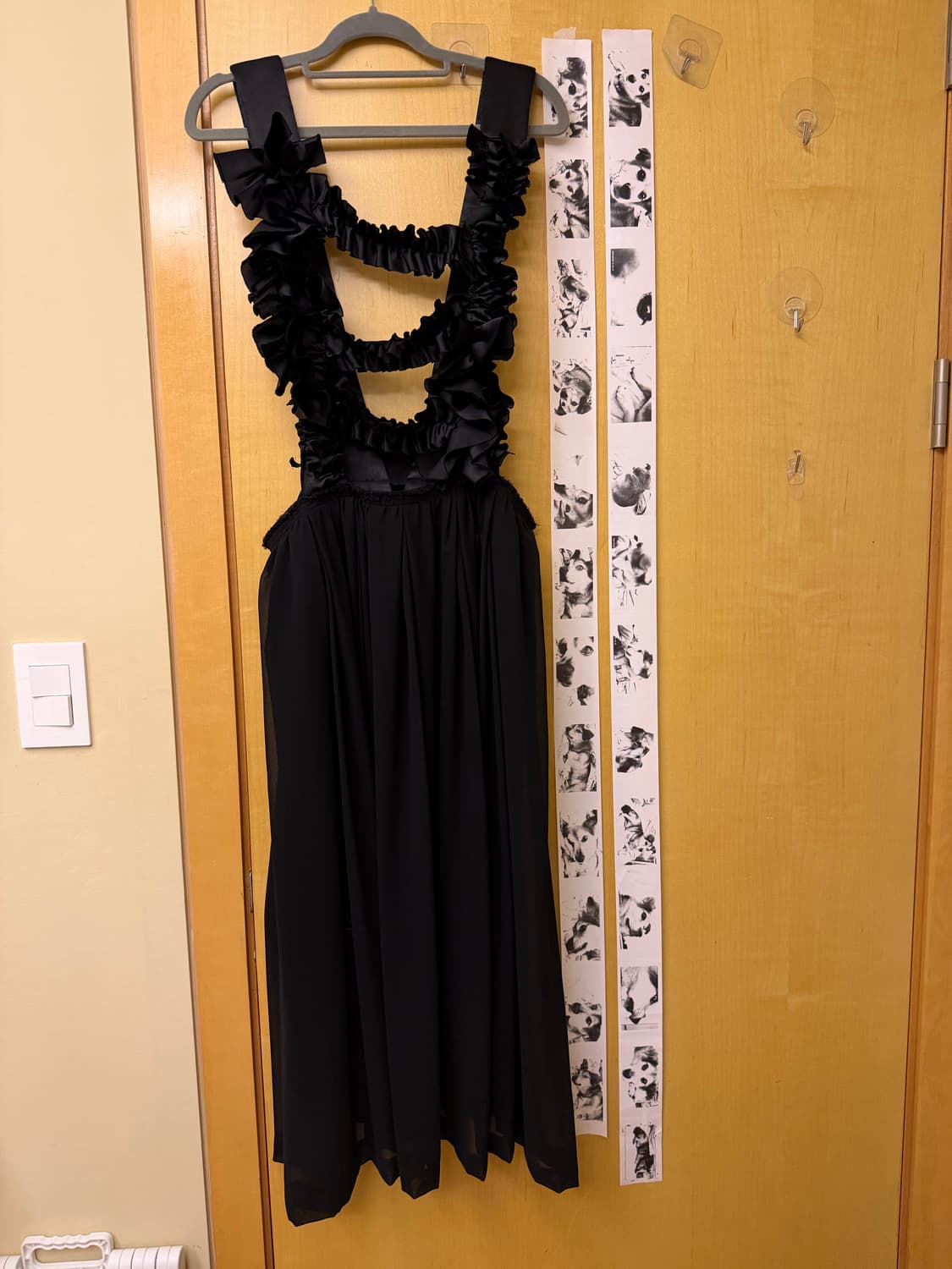 꼼데가르송 러플 서스펜더 쉬폰 원피스 상품이미지1