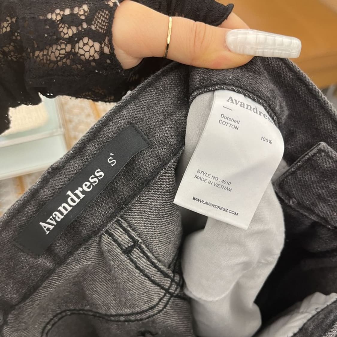 어반드레스 빈티지 캐주얼 스트릿 흑청 데님 카고 반바지 S C11007 상품이미지6