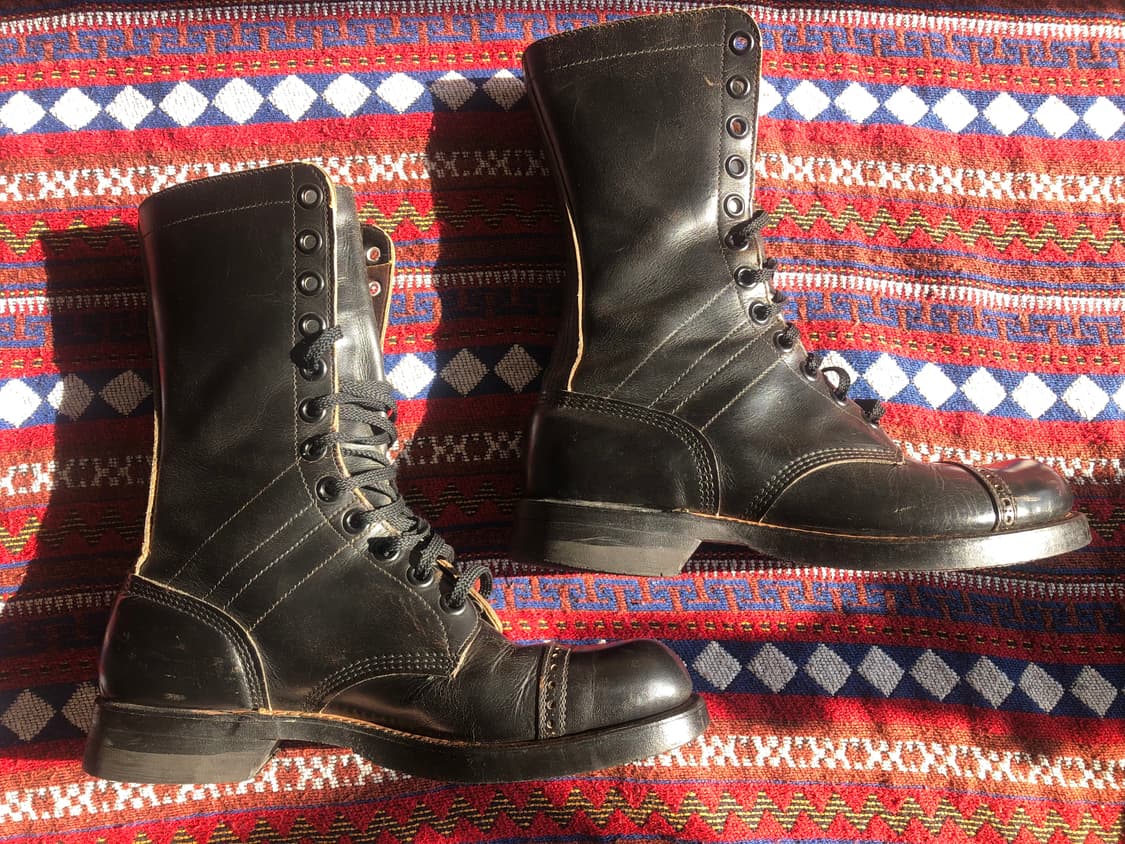 밀리터리 블랙 차심 레더 부츠 270 상품이미지1