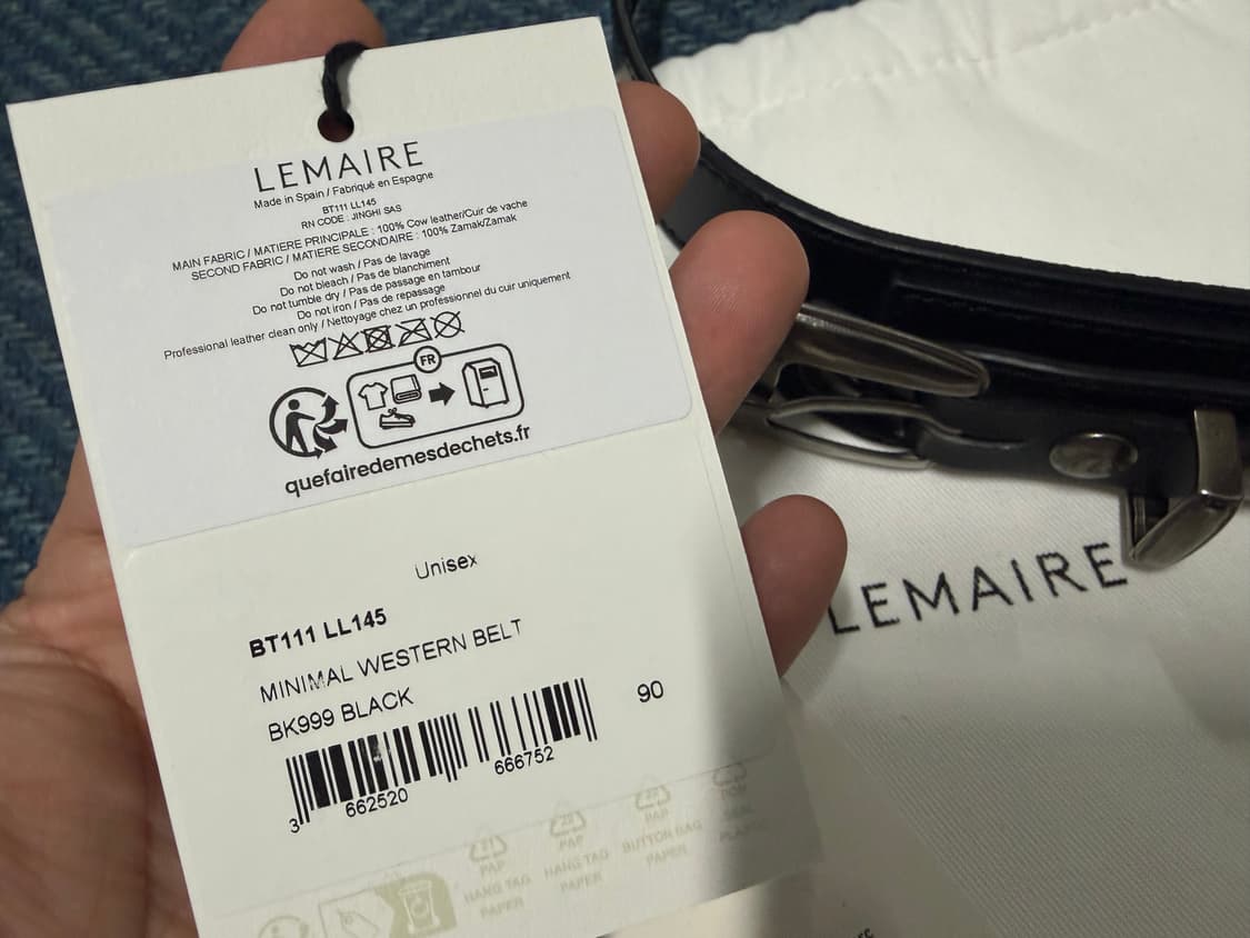 르메르 웨스턴벨트 블랙 90 상품이미지2