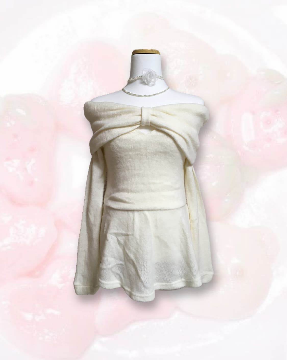 빈티지 히메갸루 리본 오프숄더  상품이미지2