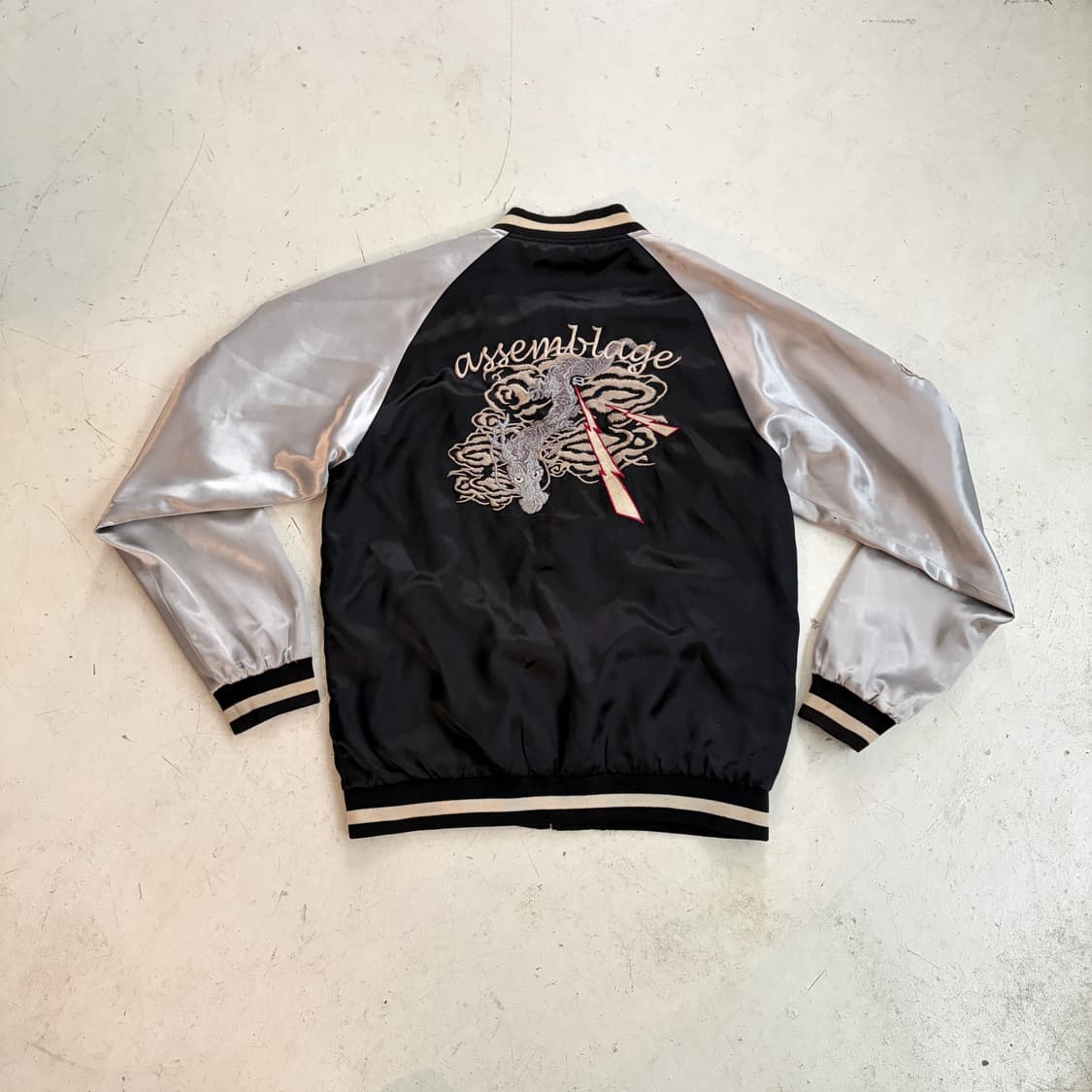 on board 빈티지 리버시블 스카잔 L 상품이미지1