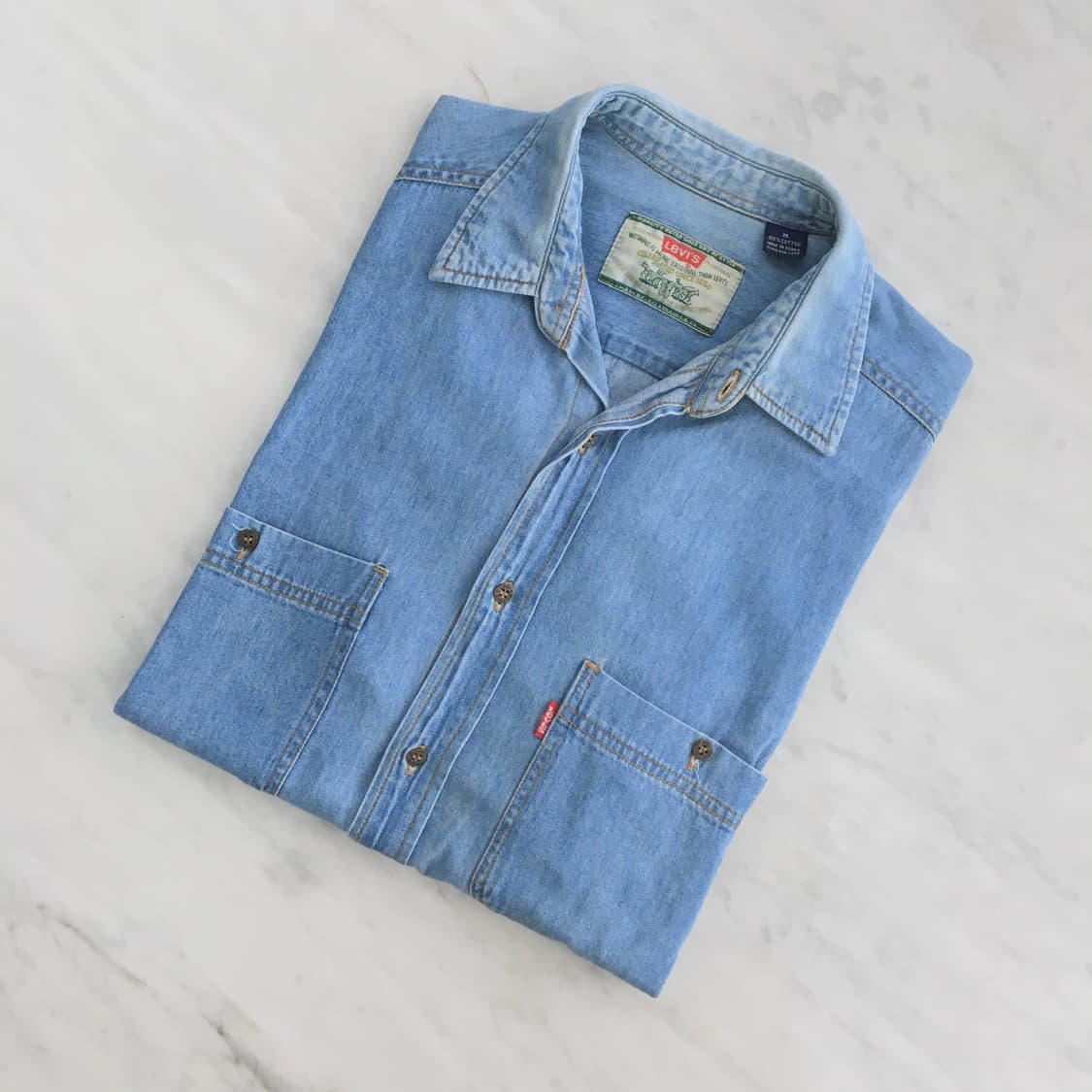 리바이스 중청 투포켓 데님 셔츠 남성 105 사이즈  상품이미지1