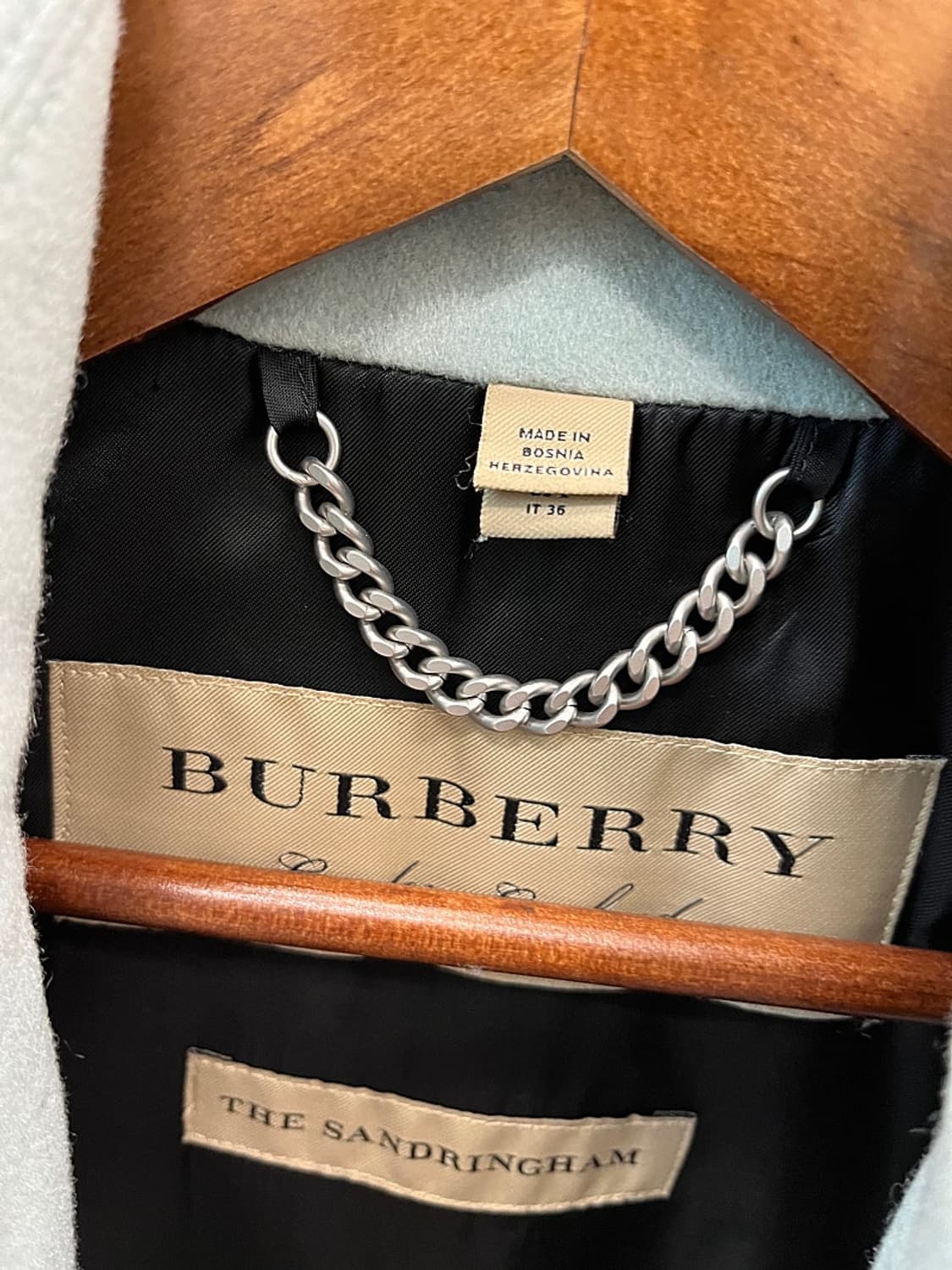 여) 버버리 캐시미어100% 코트  상품이미지3