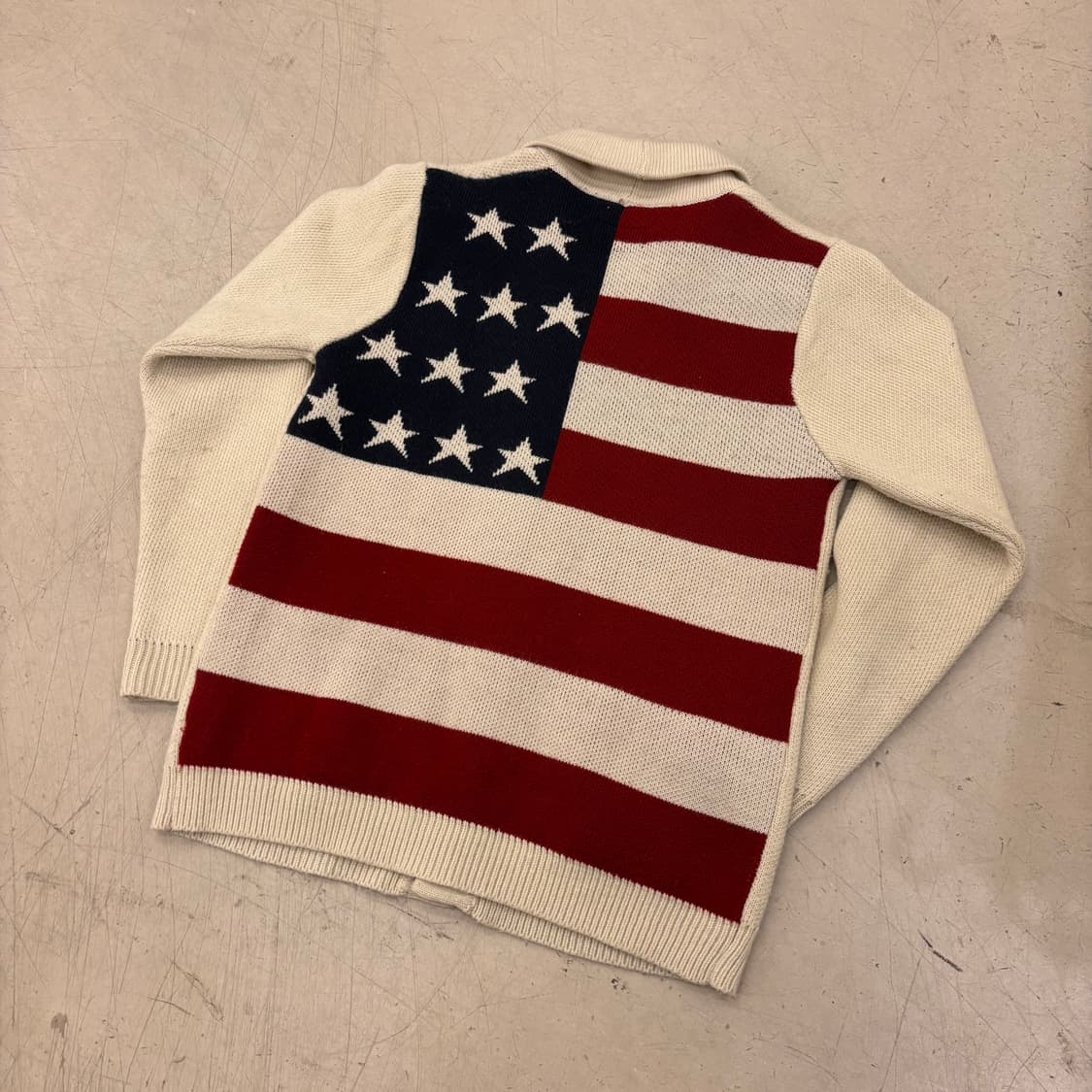 세인트페인 성조기 니트 가디건 상품이미지1