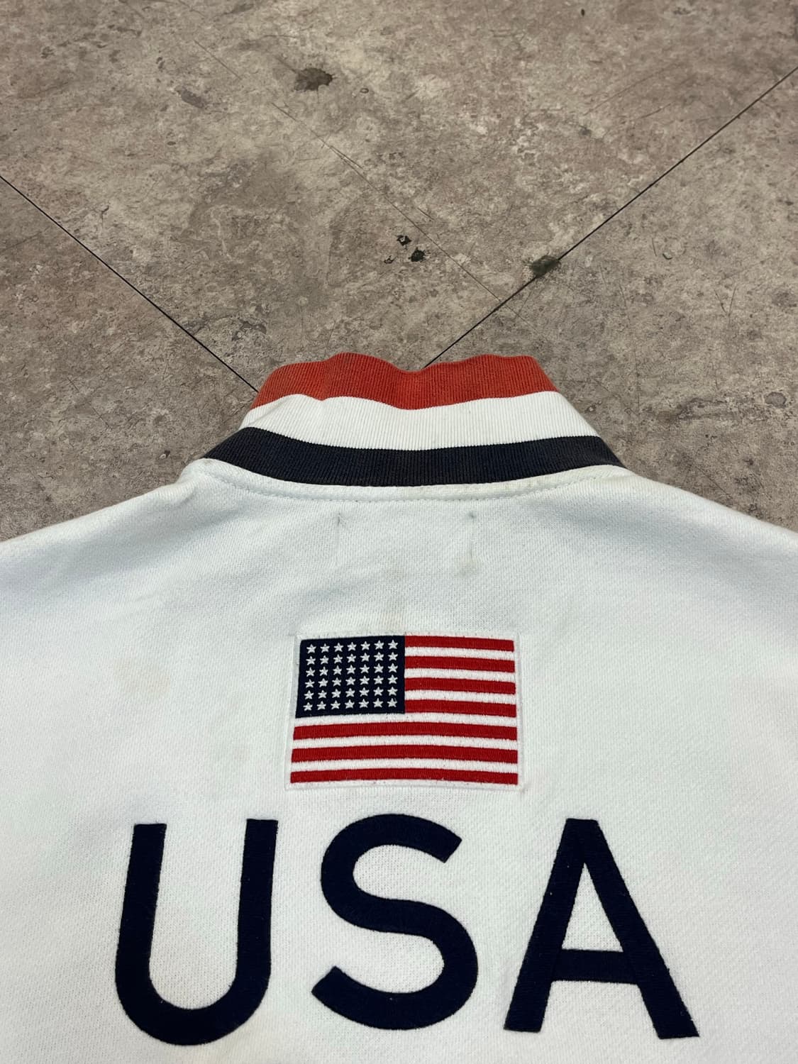 폴로 랄프로렌 USA 빅포니 반집업 맨투맨 화이트  L #csz2684 상품이미지8