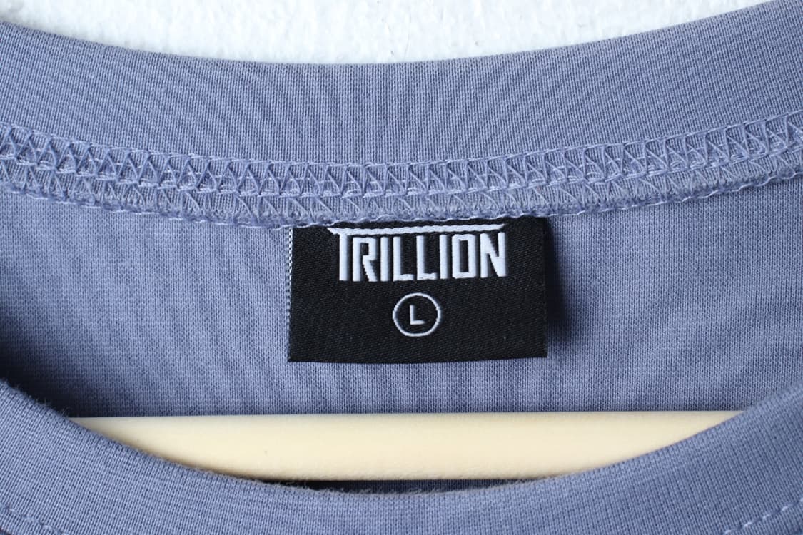 (L-2XL) 트릴리온 긴팔티셔츠 블루 무지 올드스쿨-H32955 상품이미지5