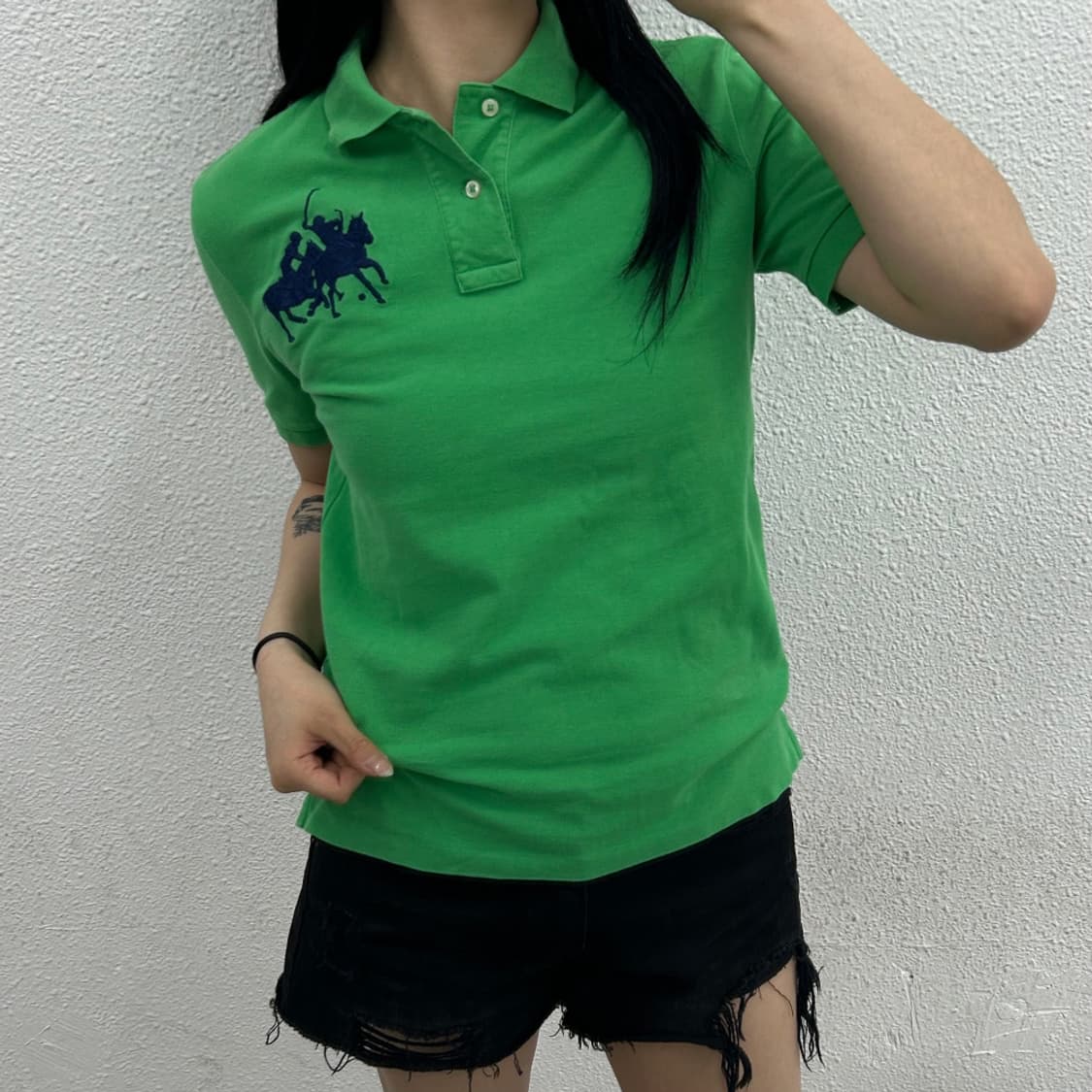 폴로 랄프로렌 네이비 포니 그린 pk반팔 M 상품이미지1