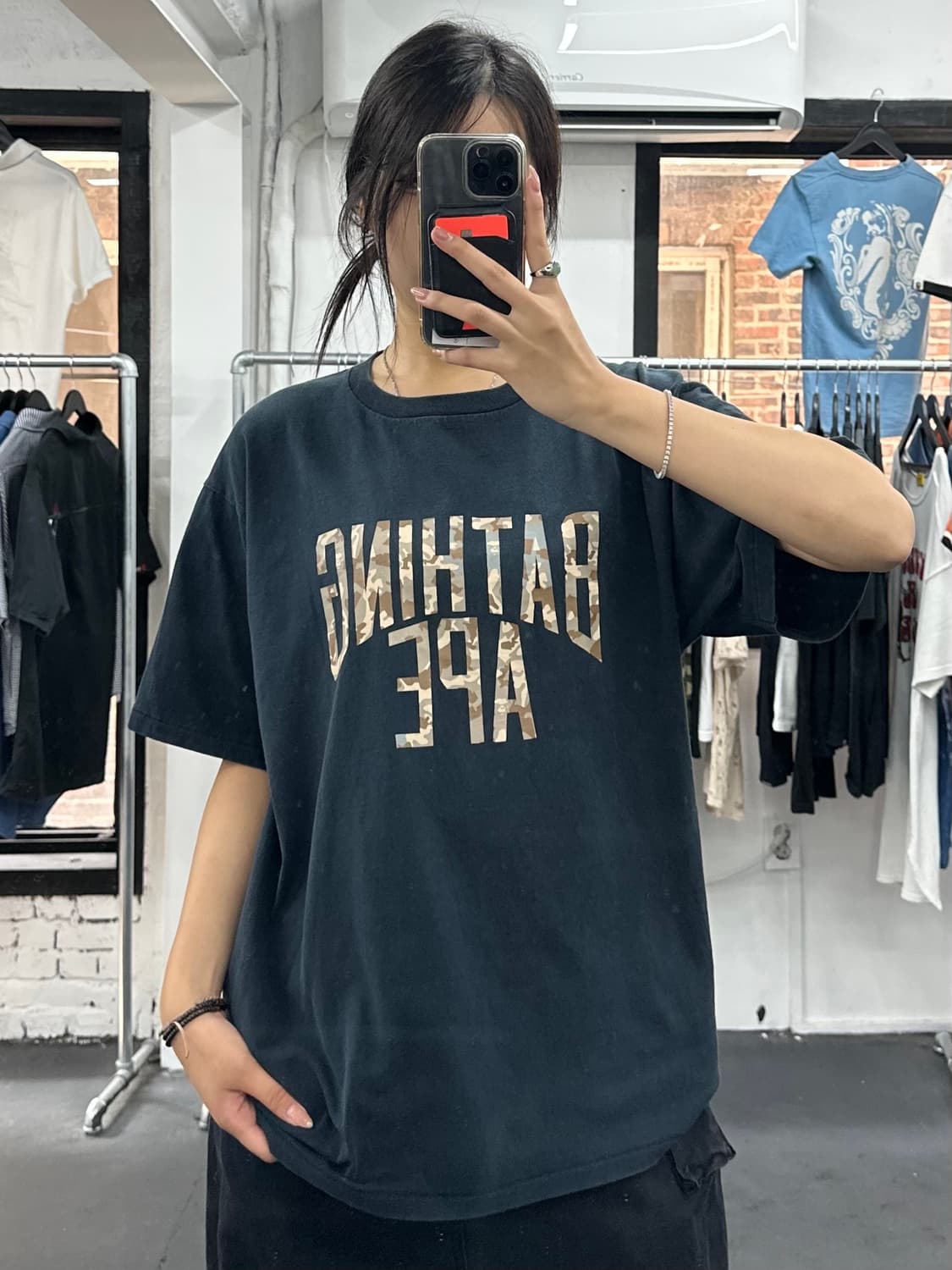베이프 카모 빅로고 티셔츠 상품이미지1