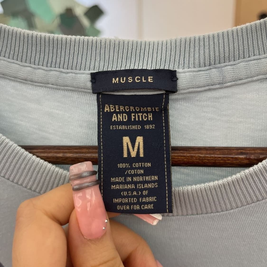 아베크롬비 올드스쿨 컨트리 레트로 순록 패치 반팔티 M C12269 상품이미지5