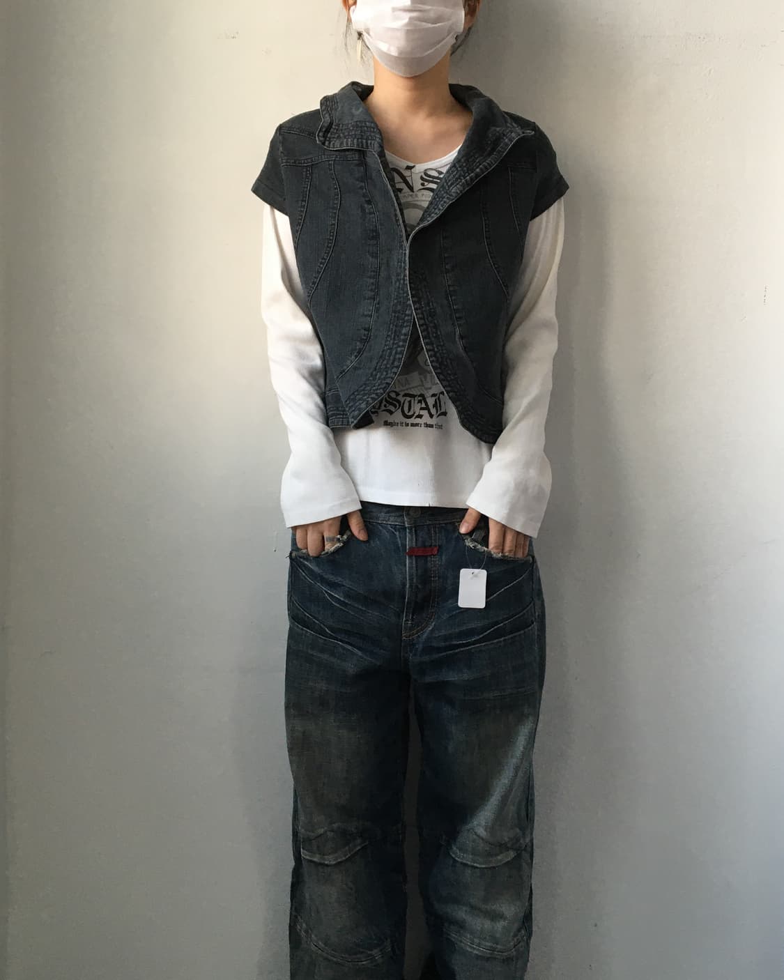 Line detail half sleeve jacket 상품이미지1