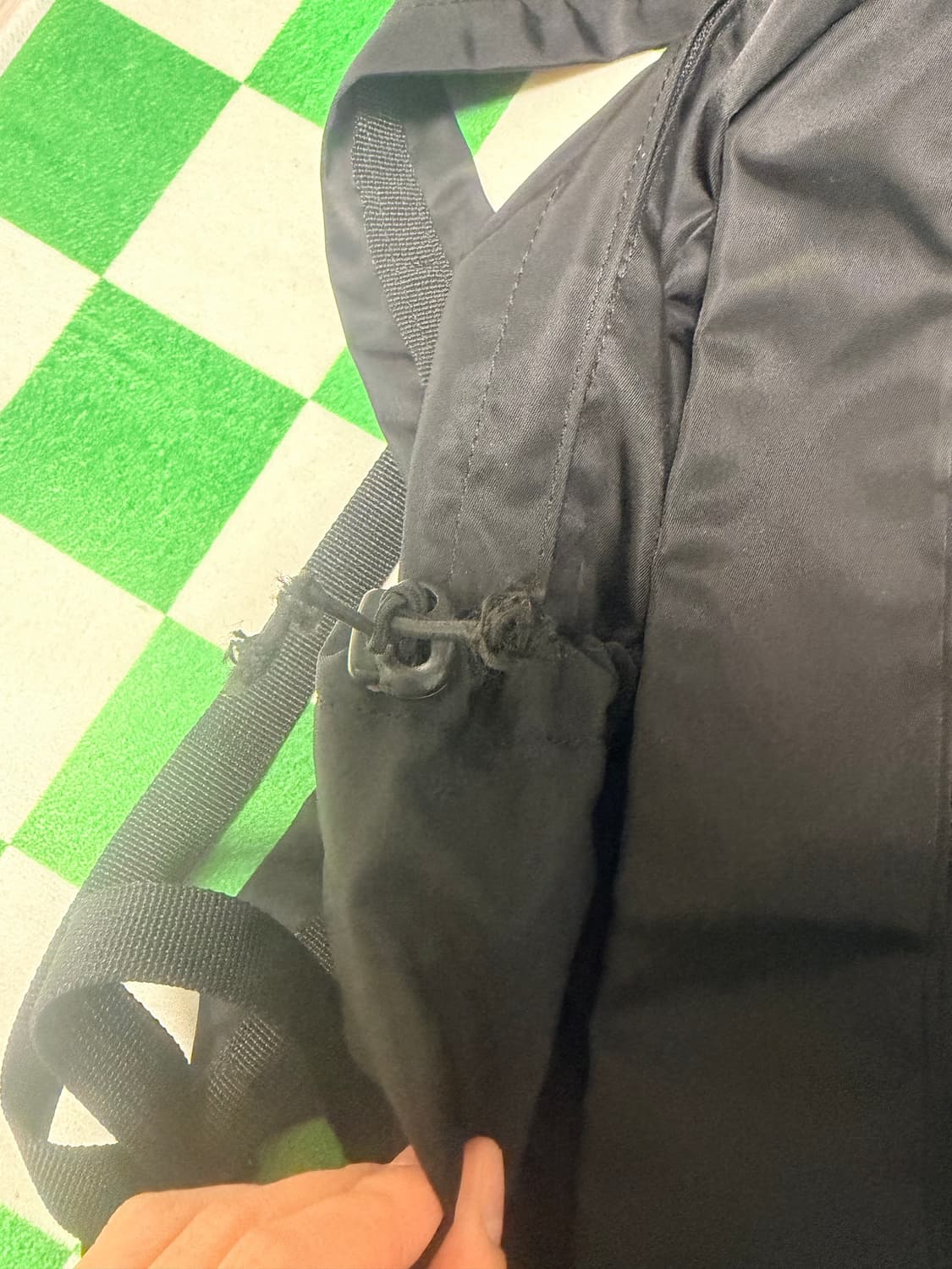 몽진존 검정색 눈병 걸린 토끼 귀 백팩 일본 서브컬쳐 가방 상품이미지3