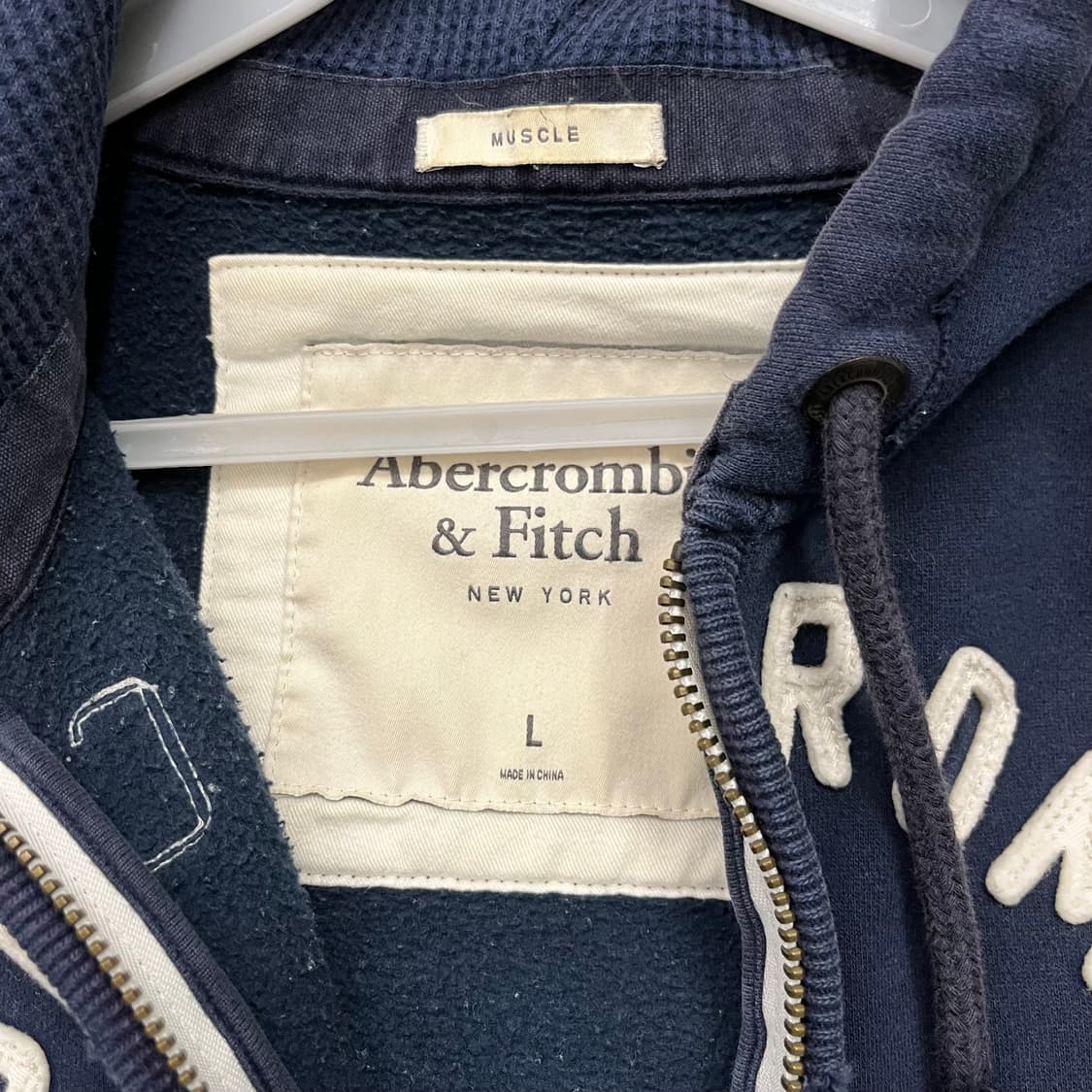 아베크롬비 네이비 후드집업 기모 상품이미지2