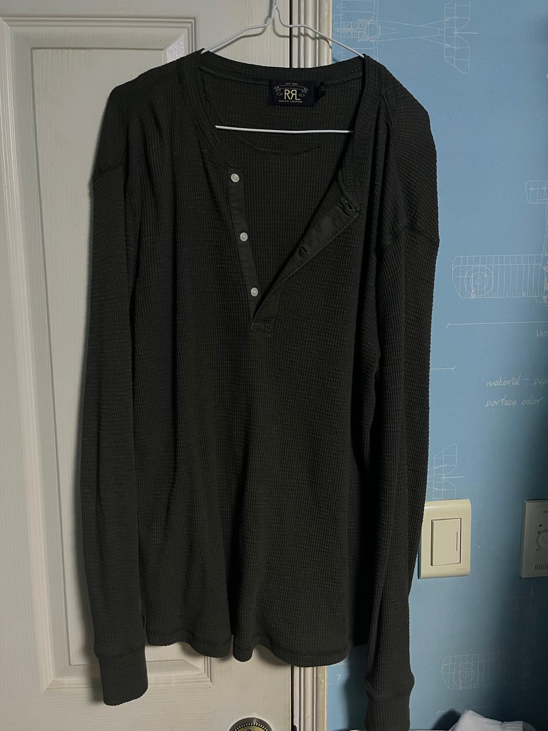 더블알엘 헨리넥 와플 롱슬리브 XL 상품이미지1