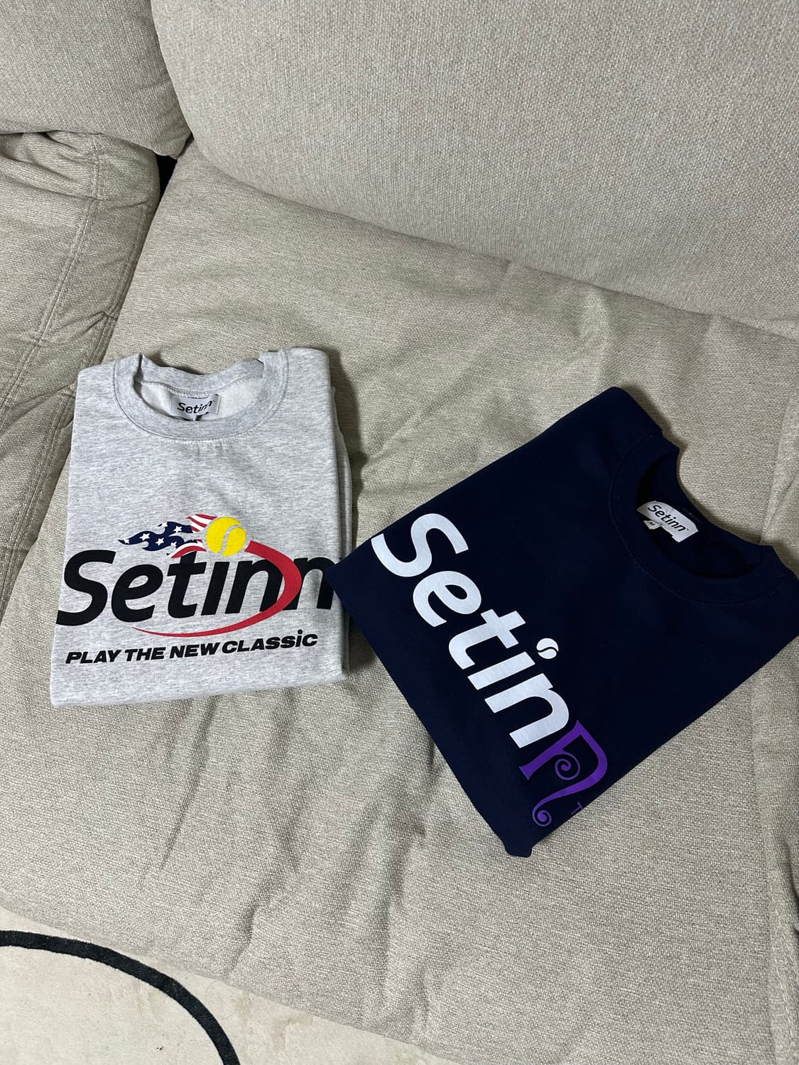 Setinn X Nepenthes NY 세틴 맨투맨 M 새상품 네이비 상품이미지5