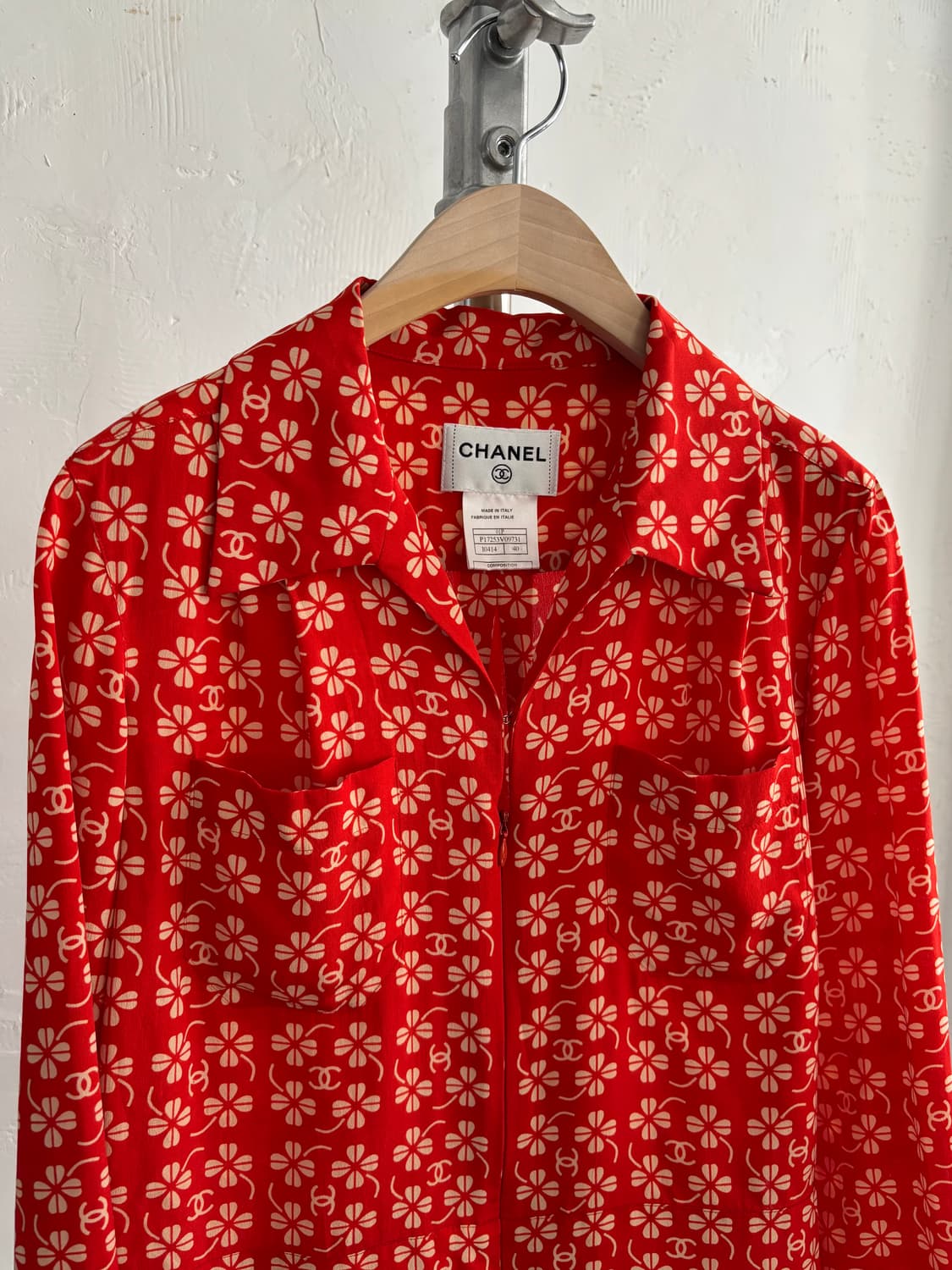 Chanel 샤넬 CC 로고 실크 블라우스 셔츠 상품이미지2