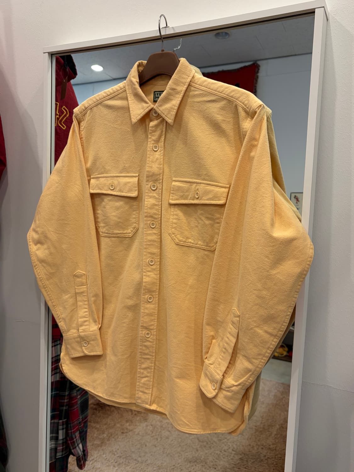 90s L.L.Bean 엘엘빈 헤비코튼 투포켓 샤모아 셔츠 (USA) 상품이미지1