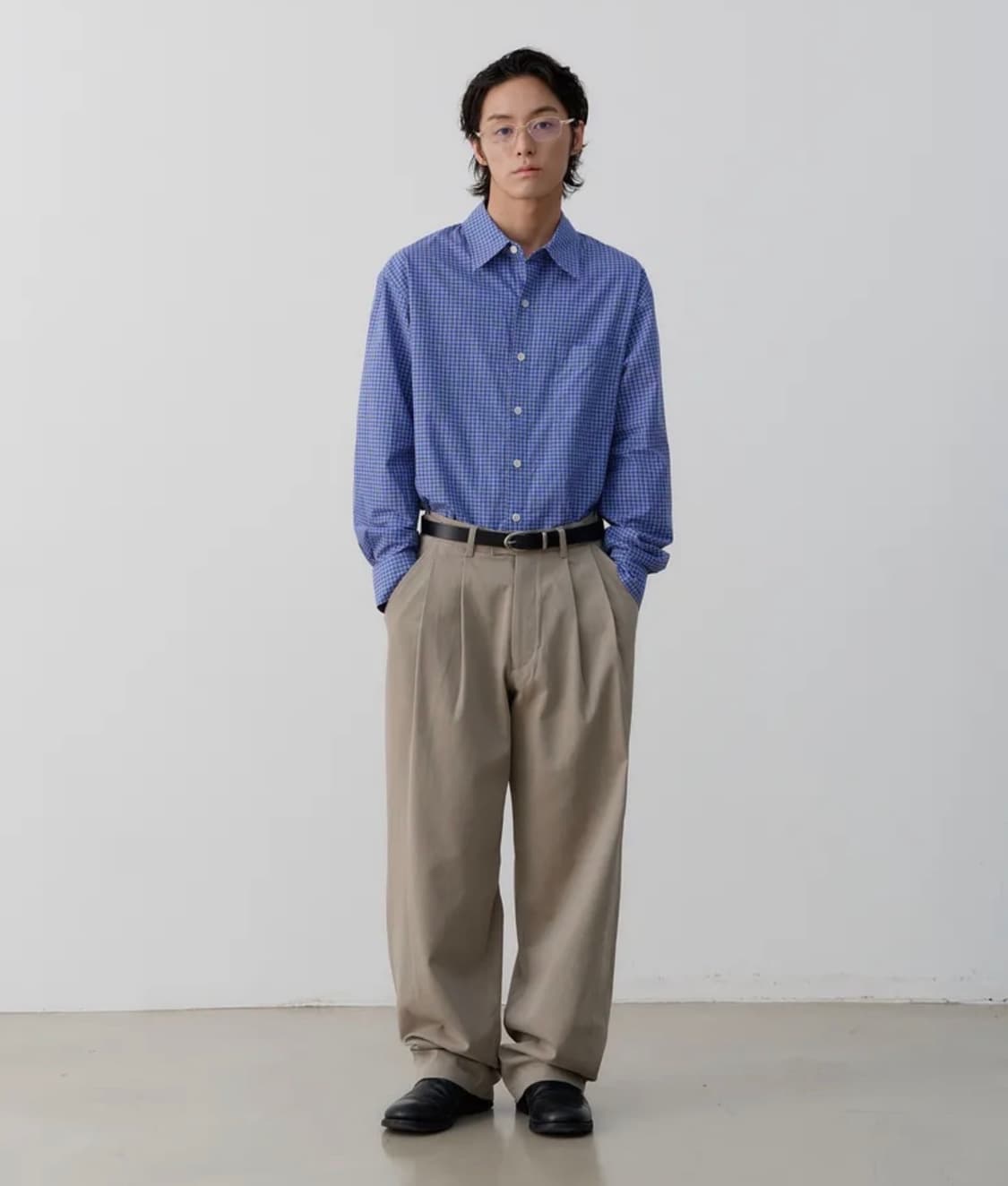 노운 와이드 치노 팬츠(카키베이지/0사이즈) 커브드팬츠 인템포무드 쿠어 상품이미지4