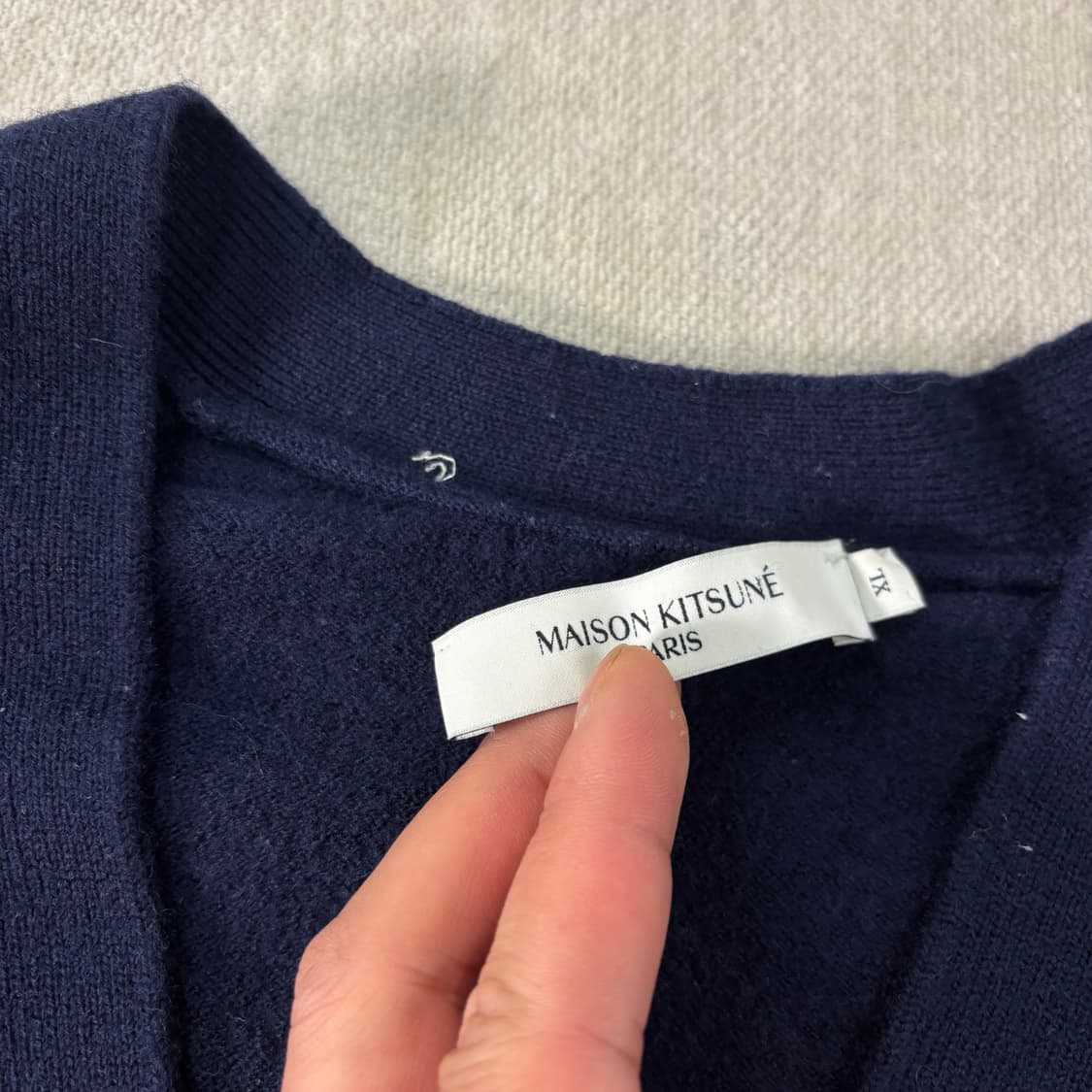 W 90 메종키츠네 백화점텍 울 가디건  상품이미지3