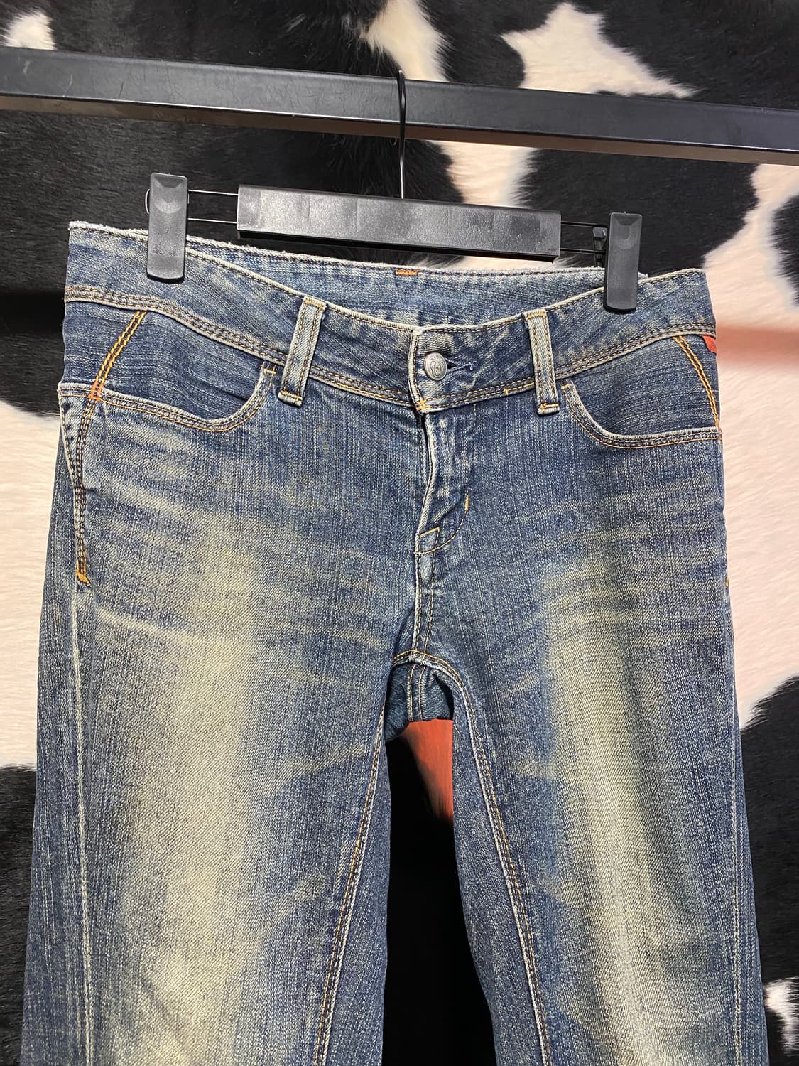 Japanese vtg 워싱 디테일 로우라이스 부츠컷 데님 상품이미지2