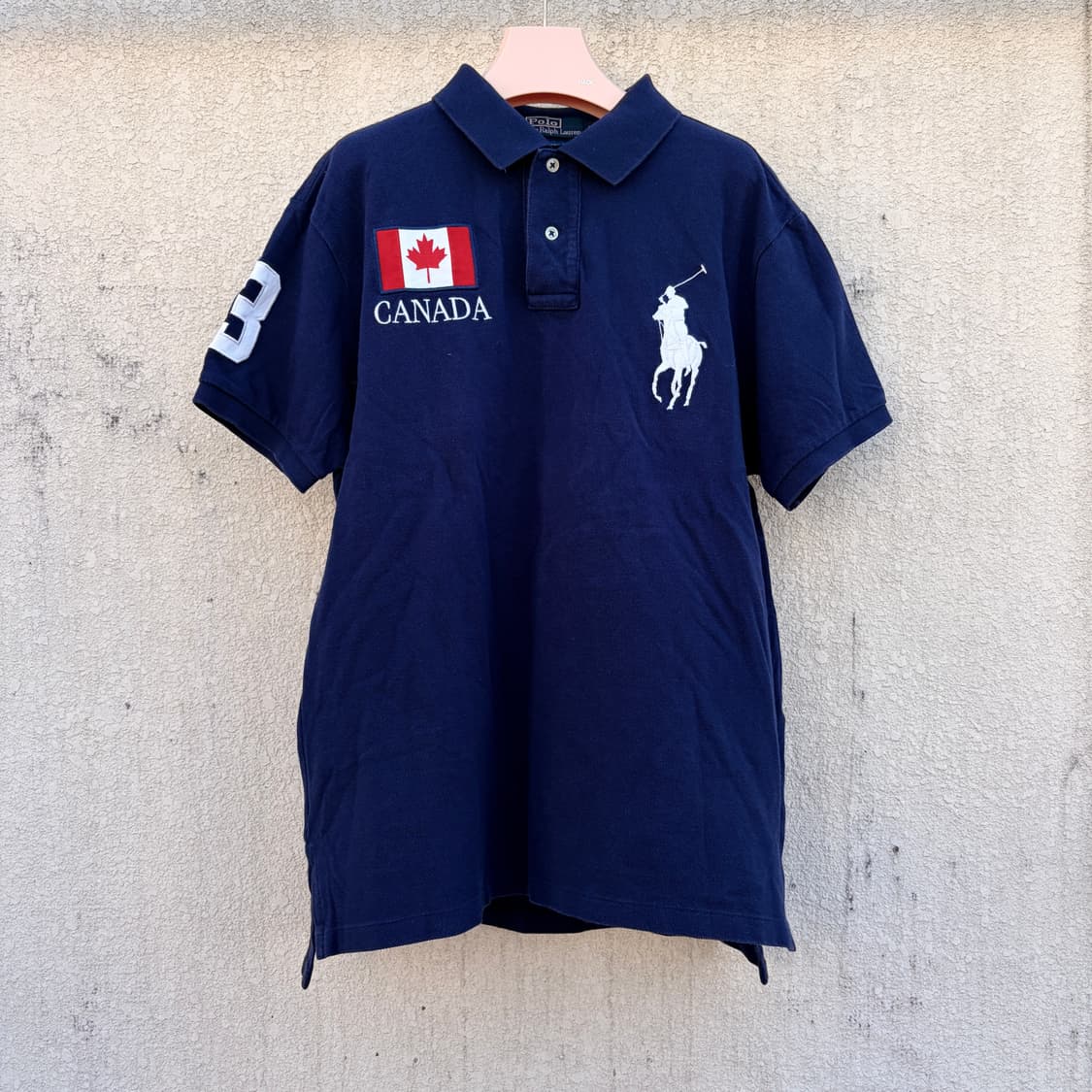 폴로 랄프로렌 캐나다 X 화이트 빅포니 PK카라 반팔 티셔츠 상품이미지1
