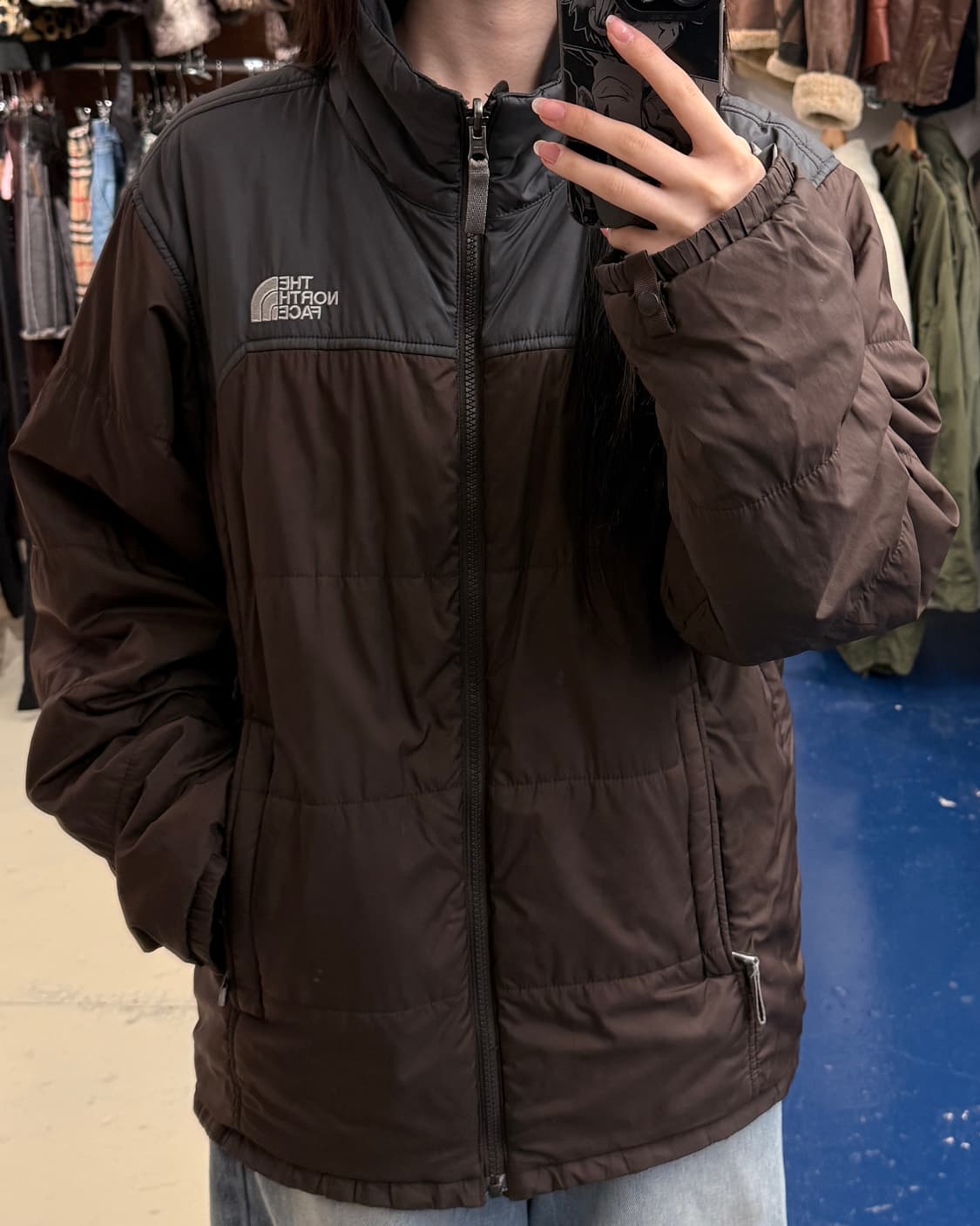 TnF 노스페이스 브라운 점퍼 상품이미지1