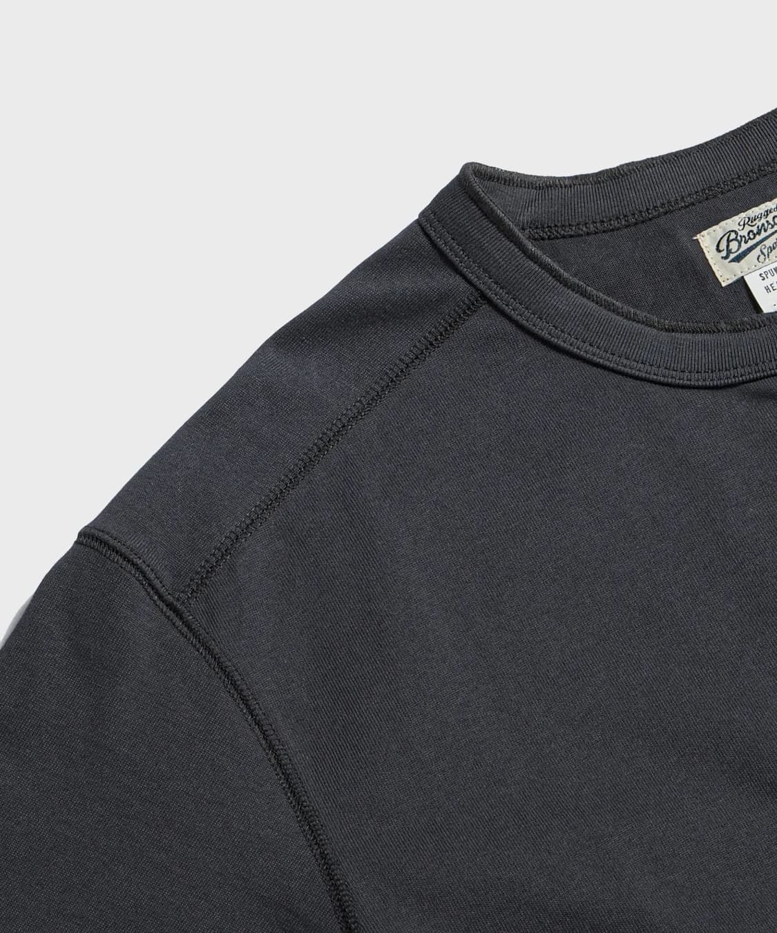 [XXXL]브론슨 10.6oz 헨리넥 티셔츠(다크그레이) 상품이미지4