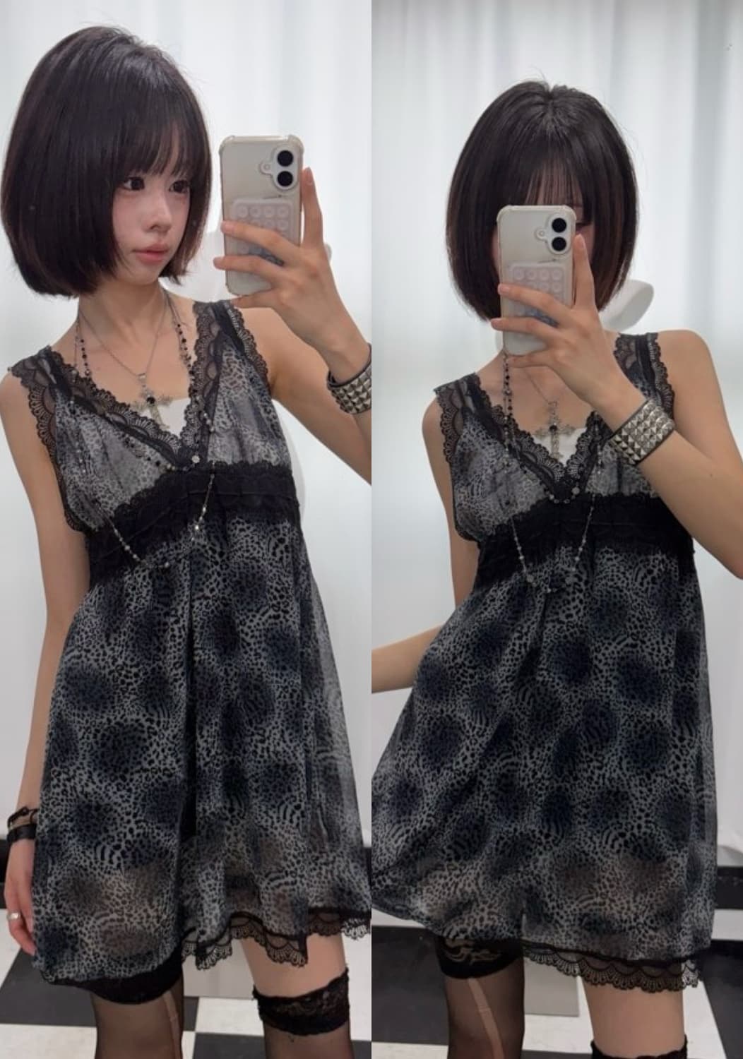 🎸레오파드 레이스 슬리브리스🎸 상품이미지1