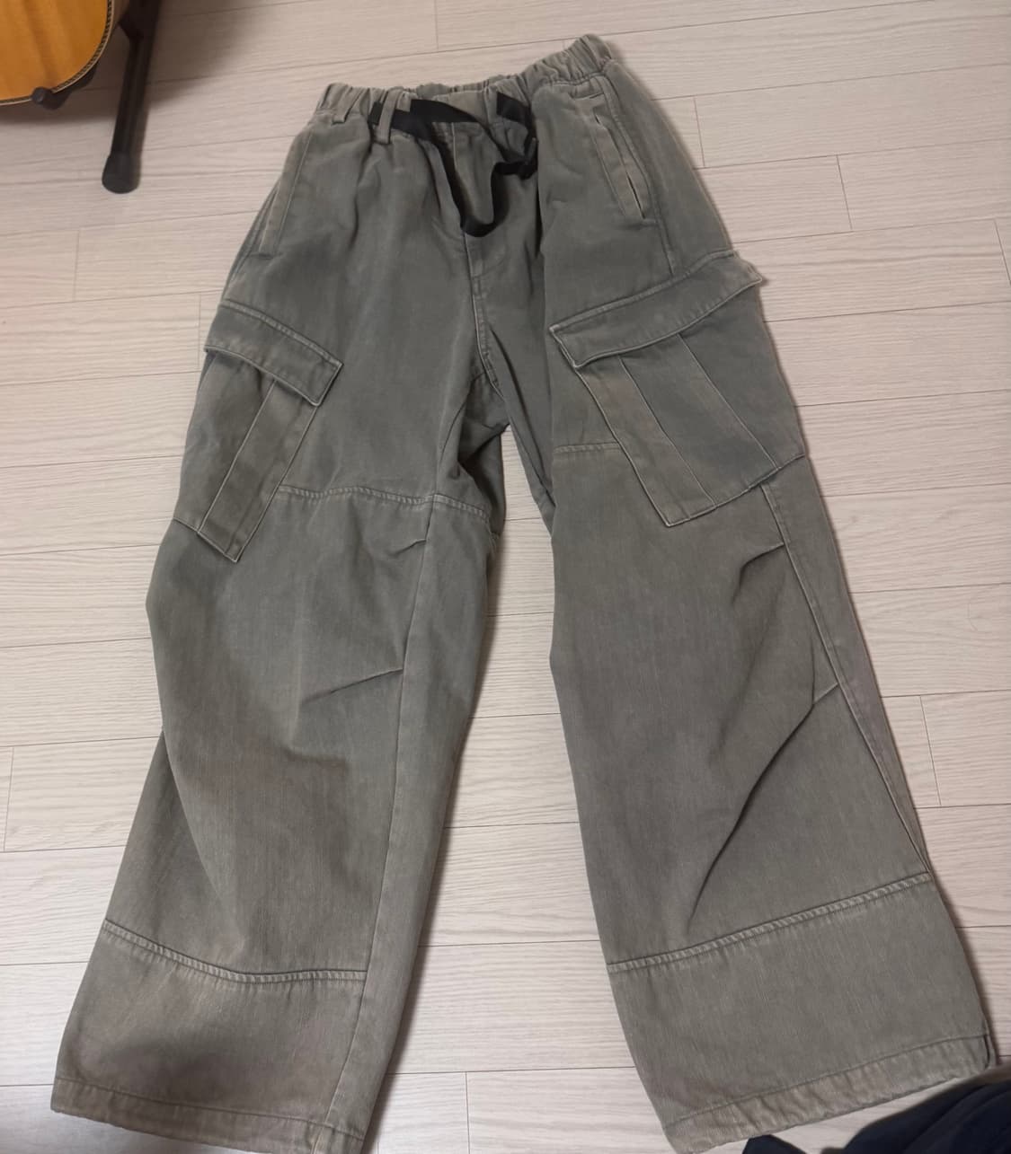 해칭룸 밀팬츠 워시드 올리브 2사이즈 상품이미지2