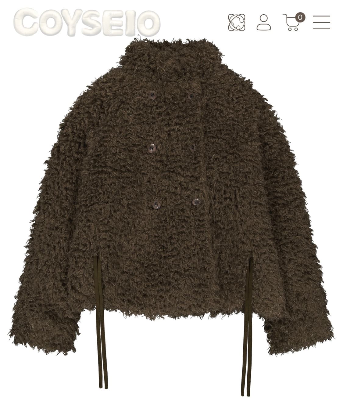 Coyseio HAIRY FUR JACKET BROWN 헤어리 퍼 자켓 상품이미지1