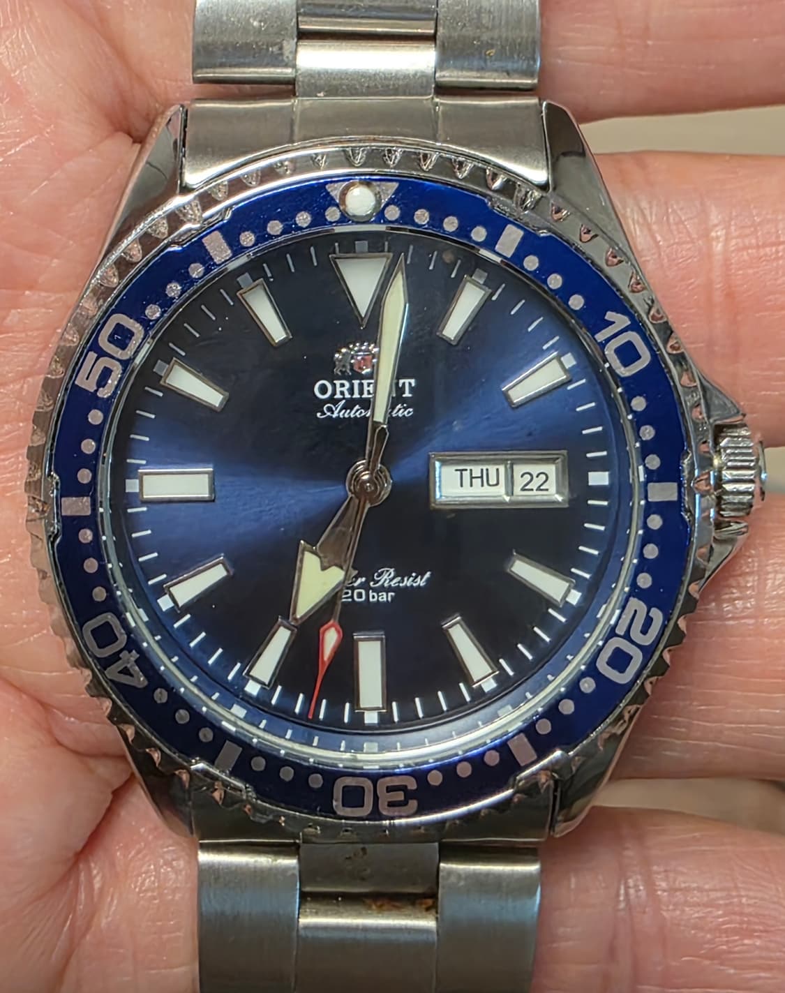 오리엔트 카마슈 RA- AA0002 블루 다이얼 오토메틱 시계 상품이미지6