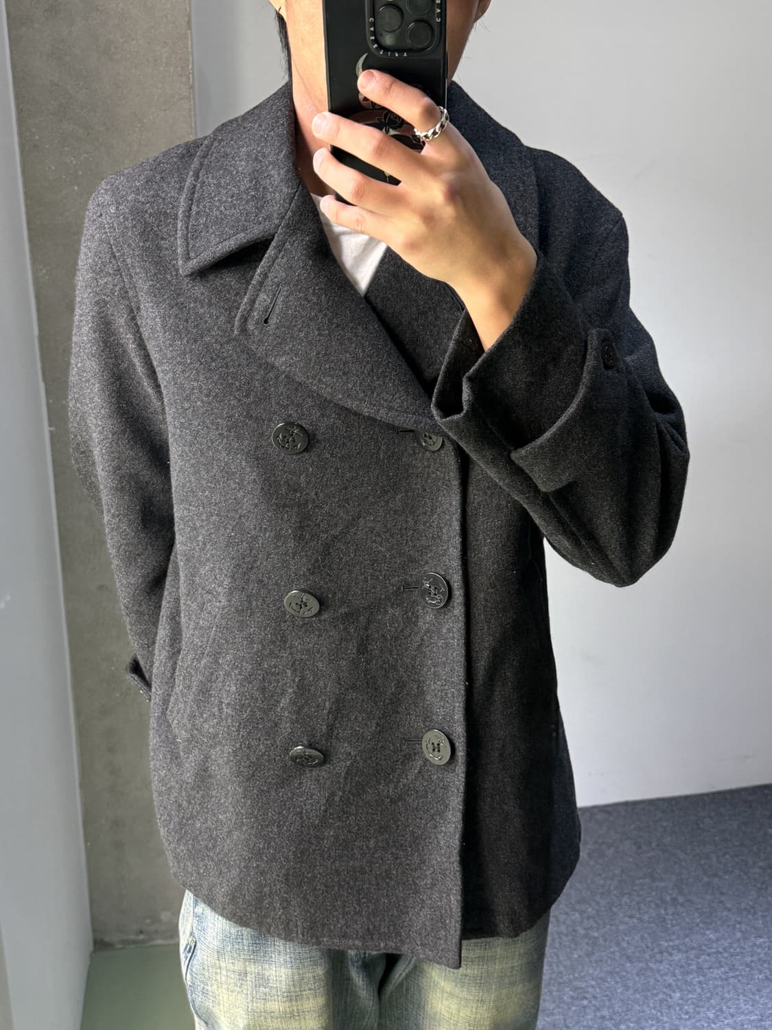 바시티메이트 더블 브레스티드 울 자켓 상품이미지1