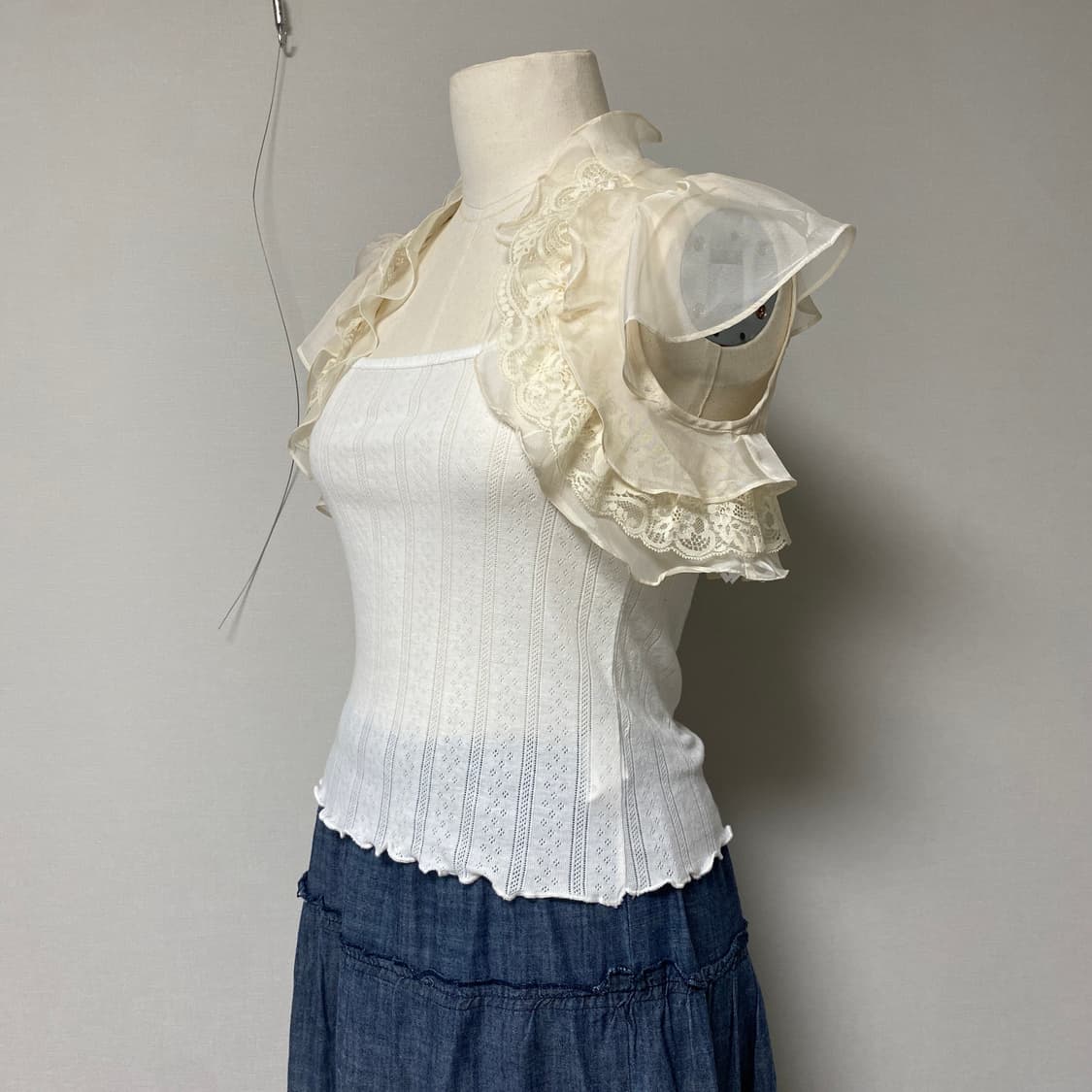 쉬폰 레이스 쁘띠 볼레로 상품이미지7