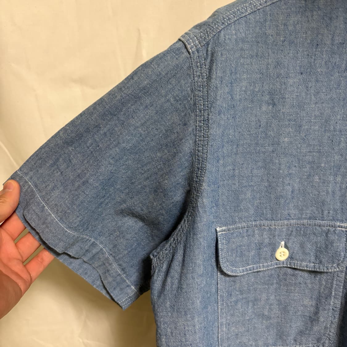 리바이스 오렌지탭 샴브레이 반팔셔츠 / 블루, M 상품이미지6