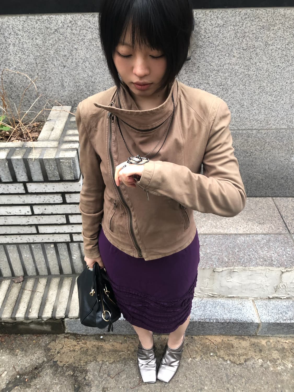 System goat leather rider jacket  상품이미지1