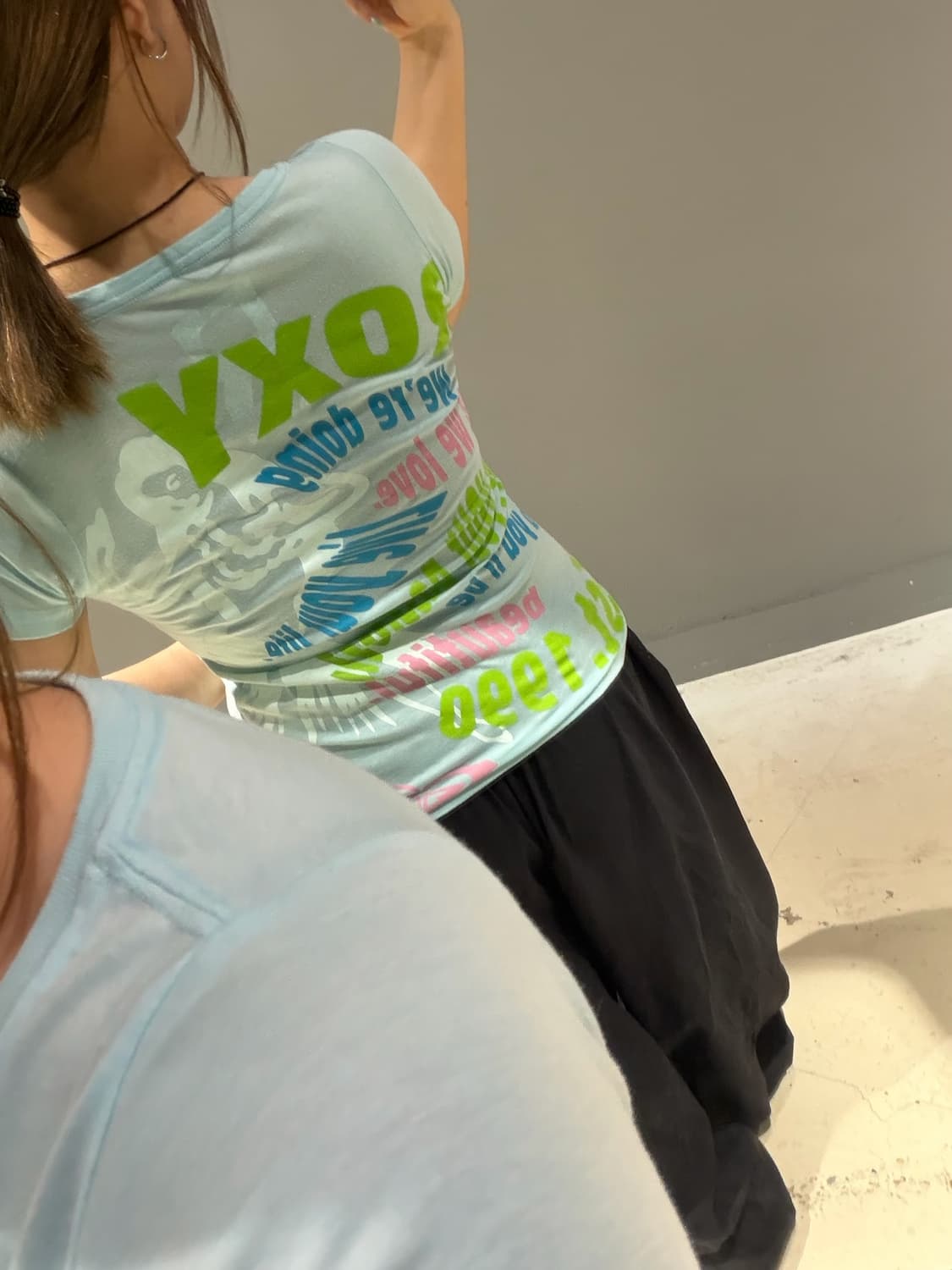 Roxy kitsch lettering detail tee  상품이미지4