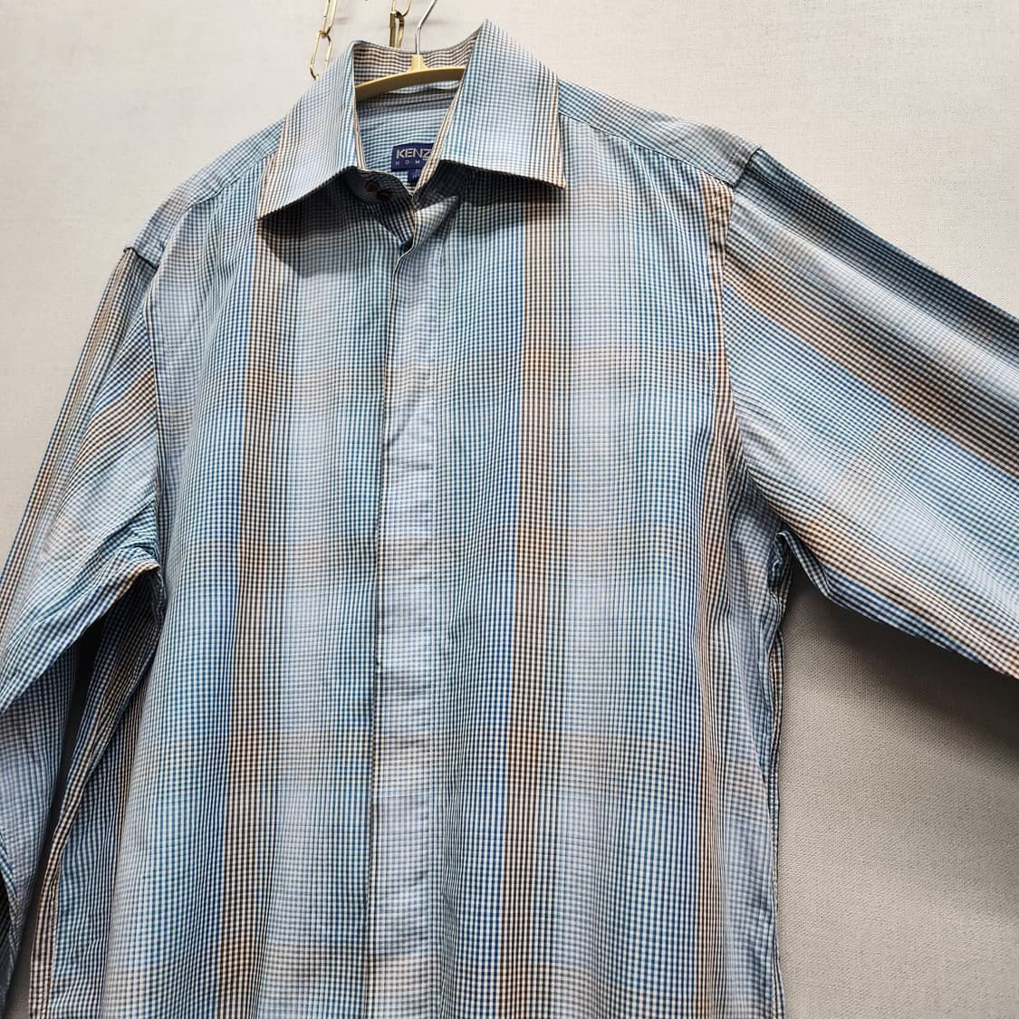 겐조옴므 깅엄체크 셔츠 37(M) 남여공용 상품이미지3