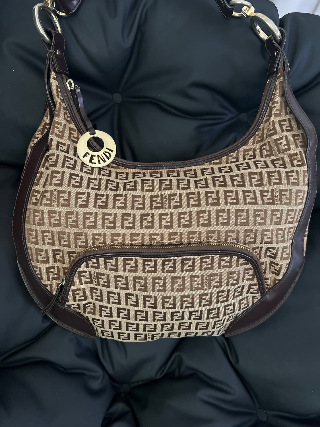 펜디 FF 로고 호보백 브라운 상품이미지3