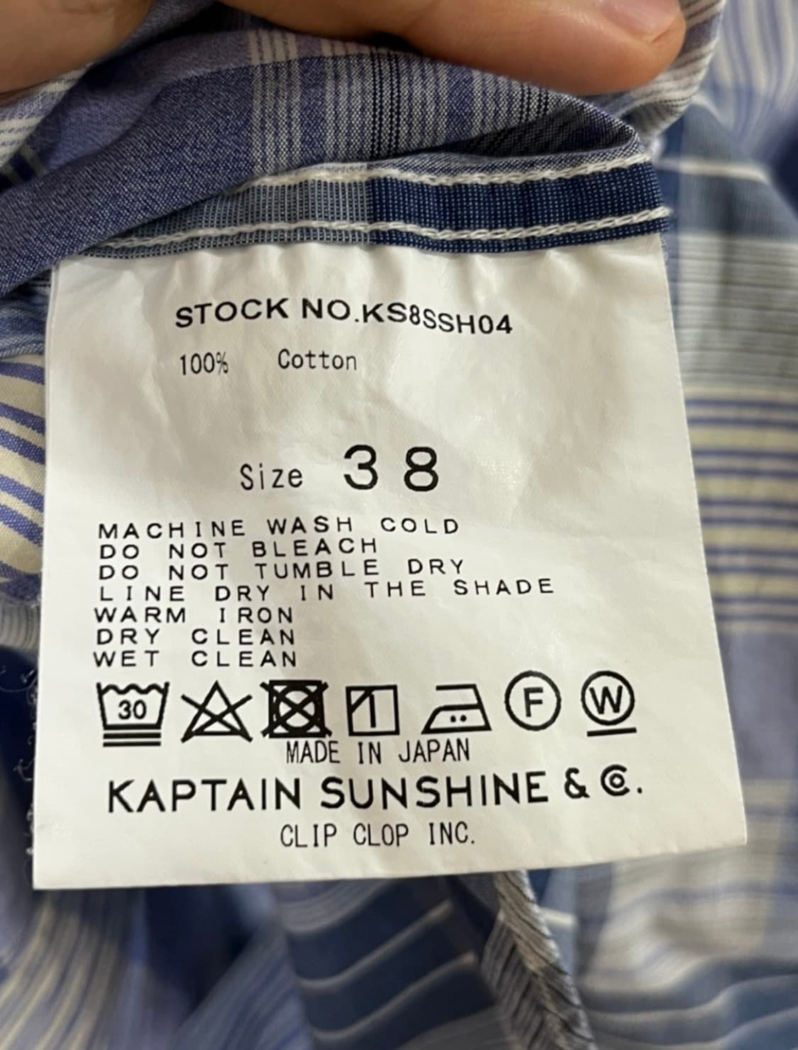 캡틴선샤인 18ss 반팔 셔츠 38사이즈 상품이미지6