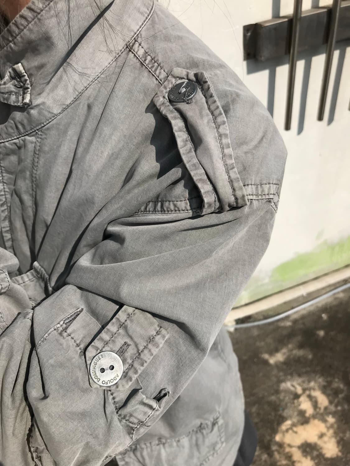 Adolfo Dominguez 빈티지 그레이 밀리터리 라이트 자켓 상품이미지4