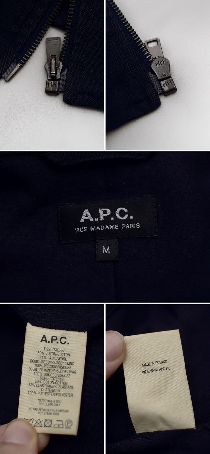 아페쎄 (A.P.C) 길버트 울코튼 집업 블루종 자켓 (M / 100) 상품이미지10