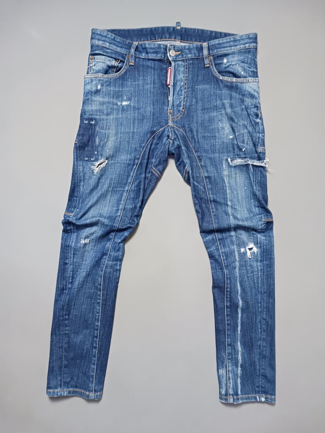 [48] 정품 디스퀘어드2 페인팅 딥워싱 타이디바이커진 청바지 32 33 상품이미지1