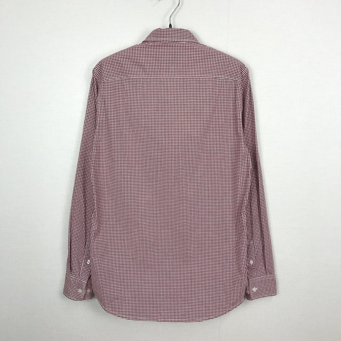 라코스테 슬림핏 깅엄 셔츠 남방 남성S 상품이미지5