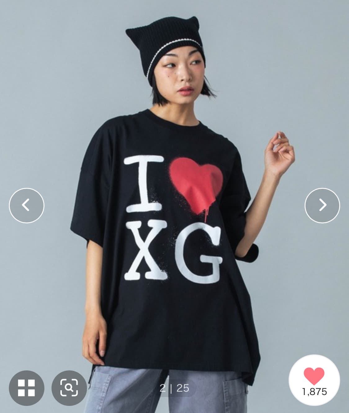 X girl I LOVE XG LOGO S/S BIG TEE DRESS 상품이미지1