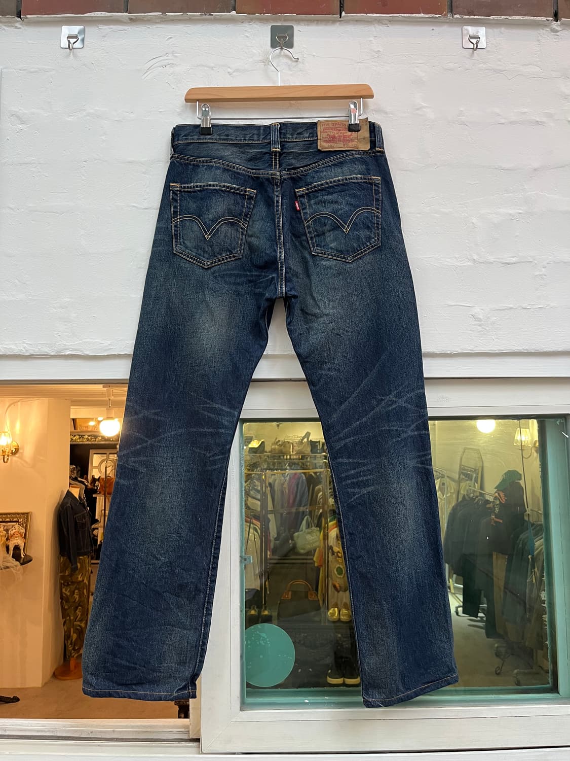 Levis 501 워싱 데님 팬츠 31/32 상품이미지4