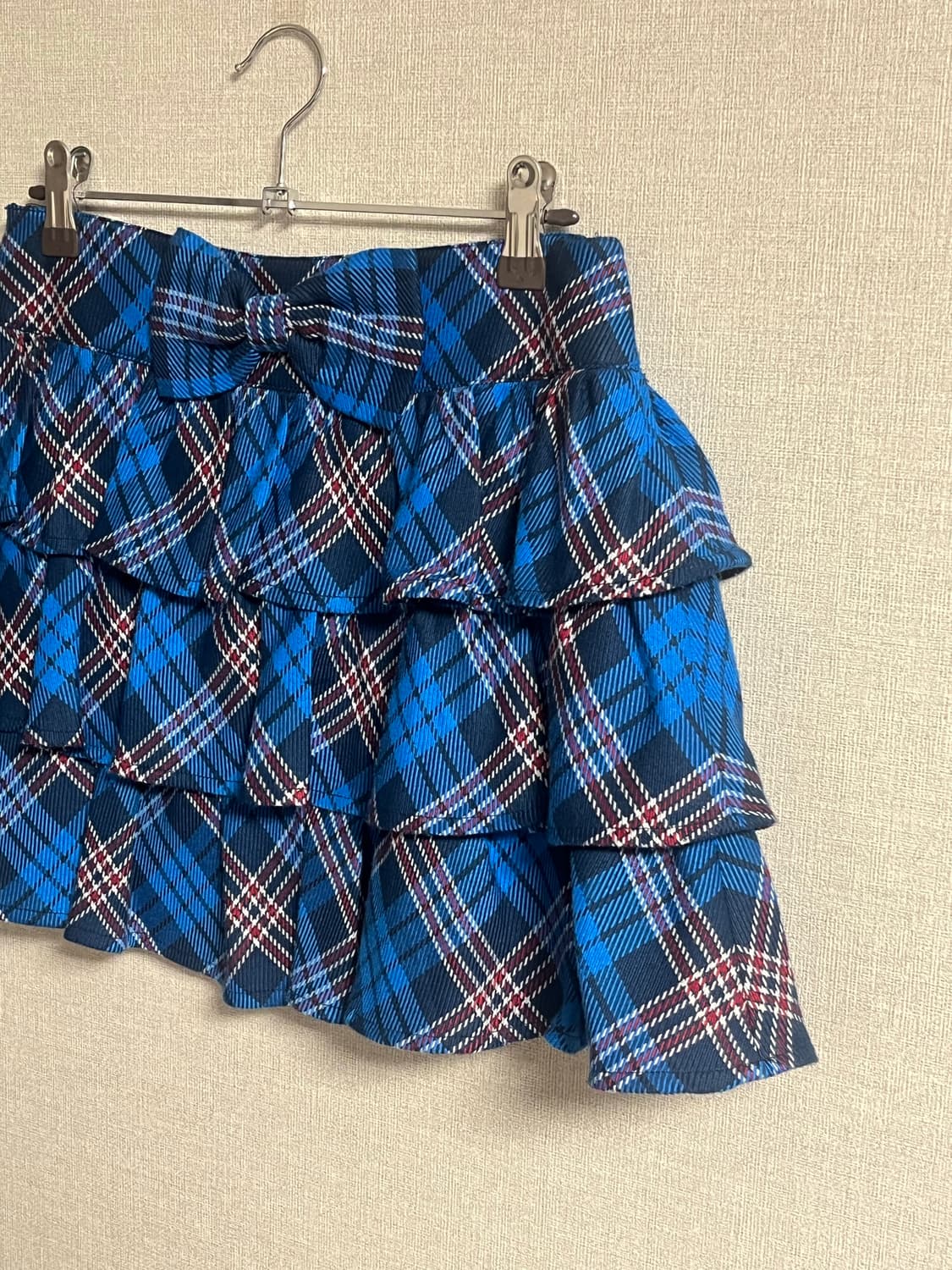 [펑크/나나깔] 블루 타탄체크 스커트 상품이미지1