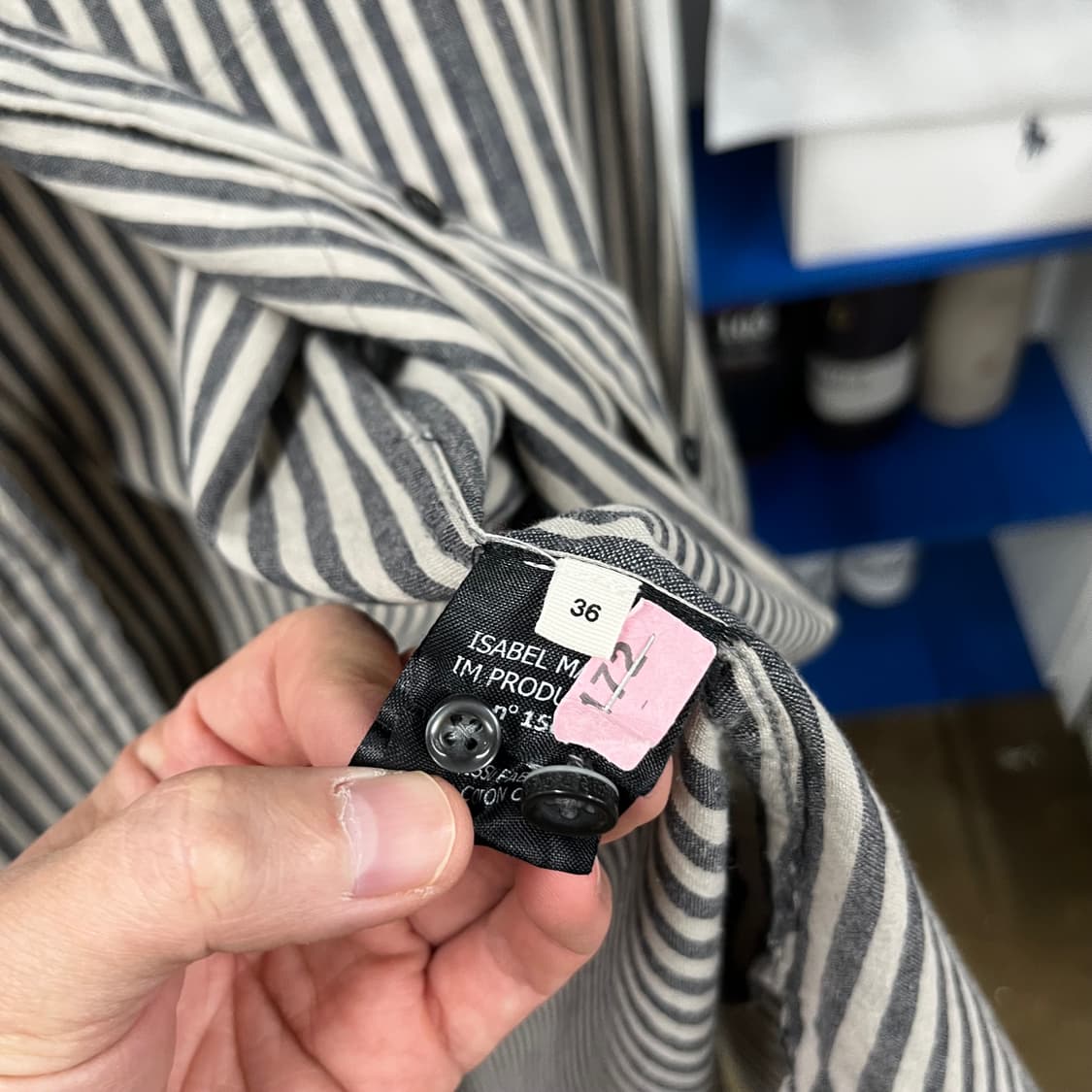 이자벨마랑 인디아코튼 스트라이프 셔츠 36 상품이미지4