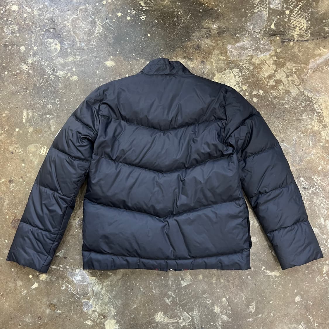 XS) DKNY 체크 양면 덕다운패딩점퍼 리버시블 오리털 패딩 자켓 상품이미지5