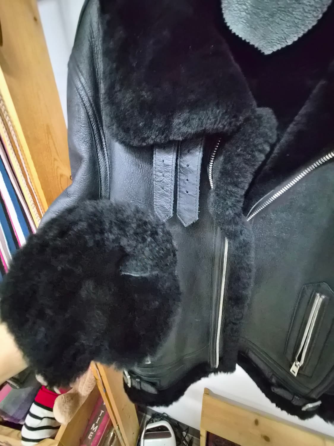 수입 리얼 무스탕 라이더 양털. 양가죽 상품이미지5