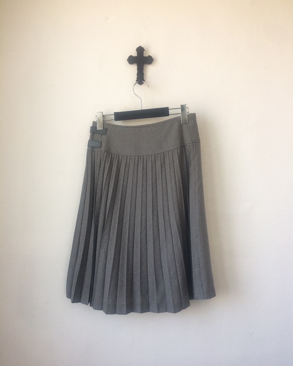 Belted pleats wrap midi skirt 상품이미지3